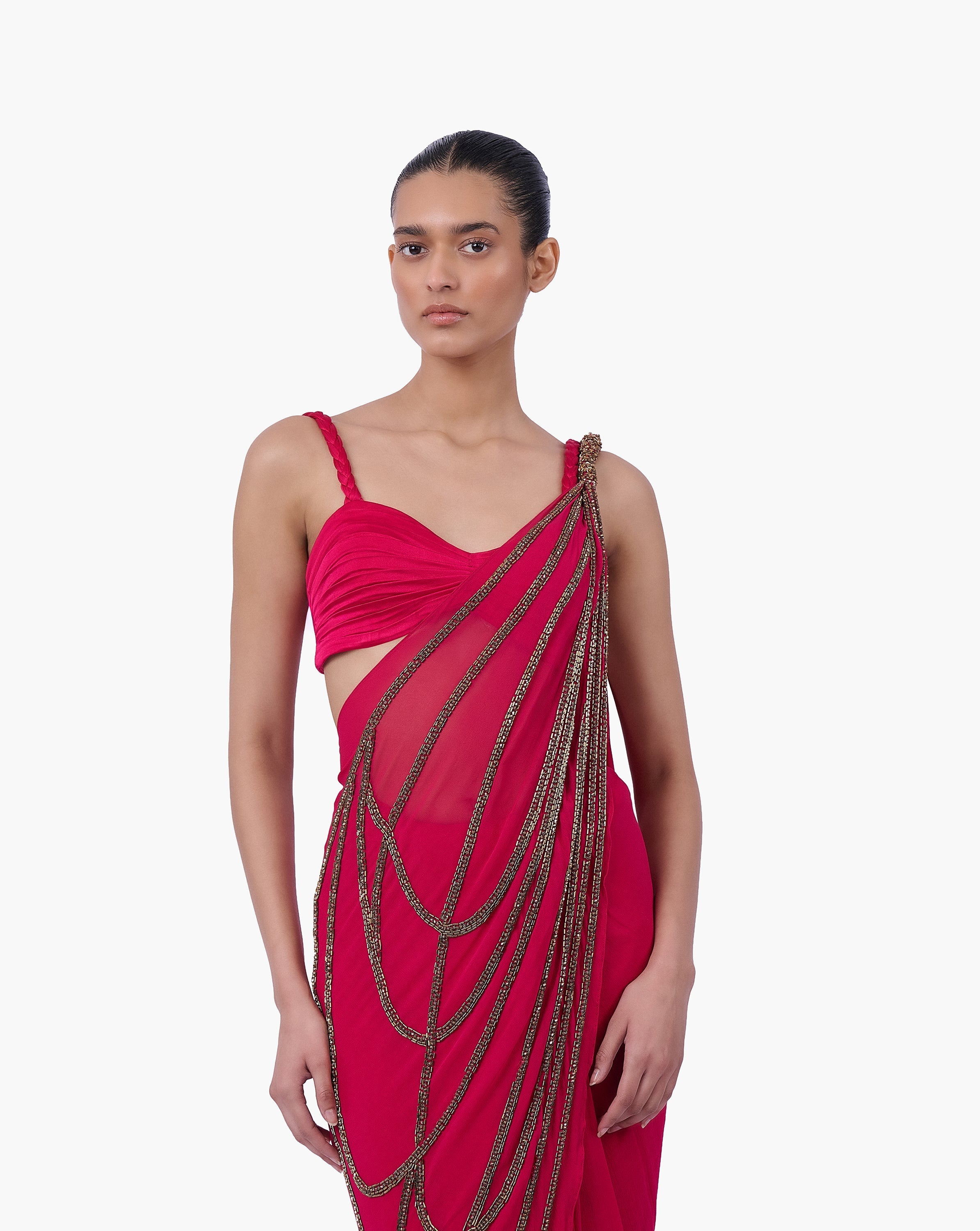 The Cascade Chain Saree