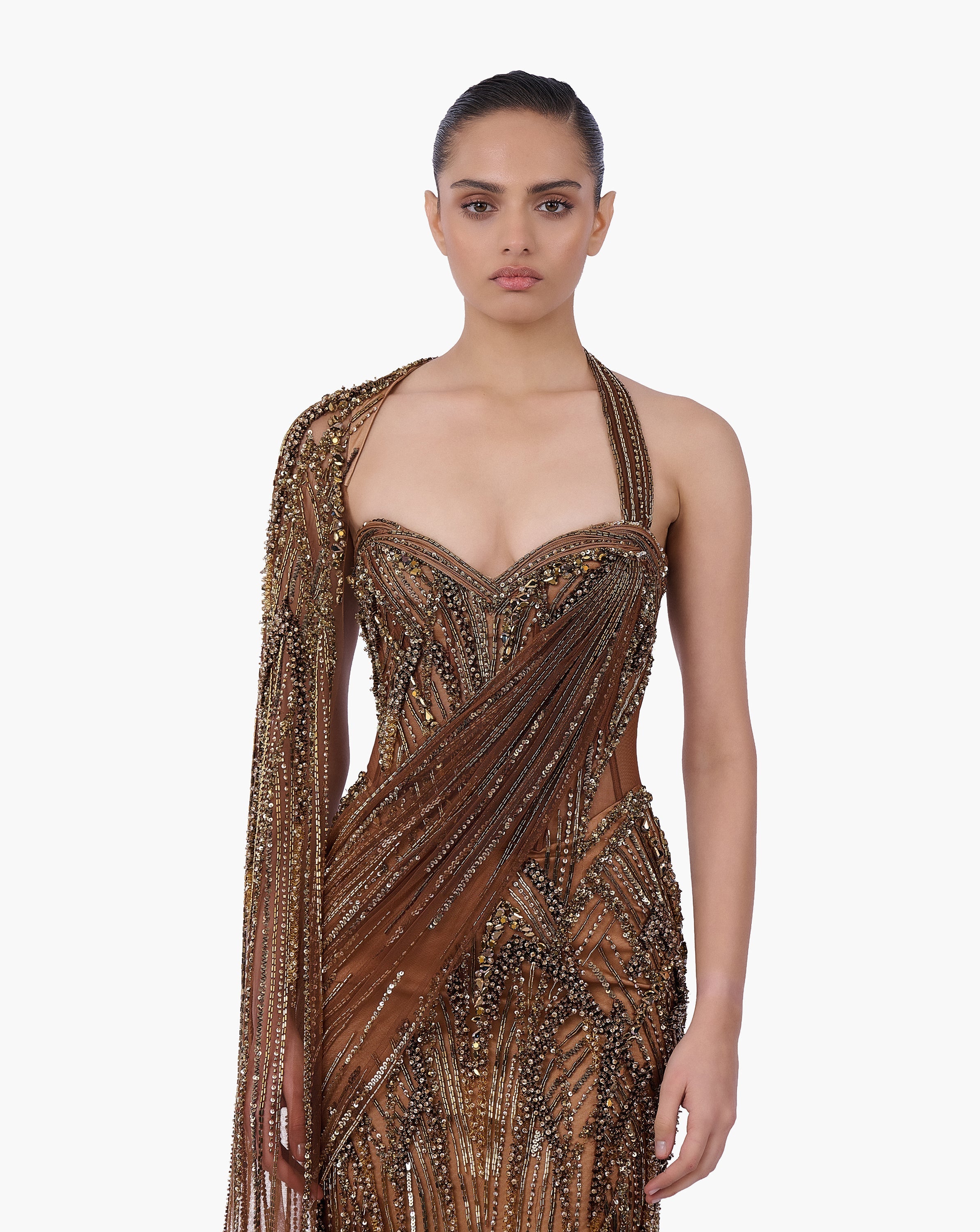 The Aurum Dominion Saree Gown