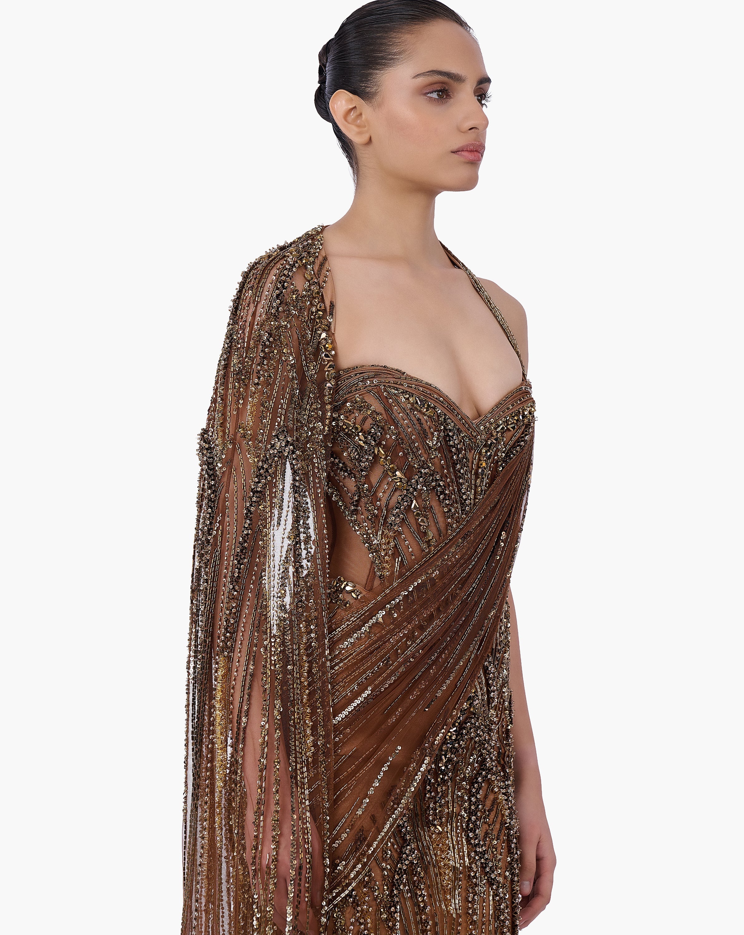 The Aurum Dominion Saree Gown