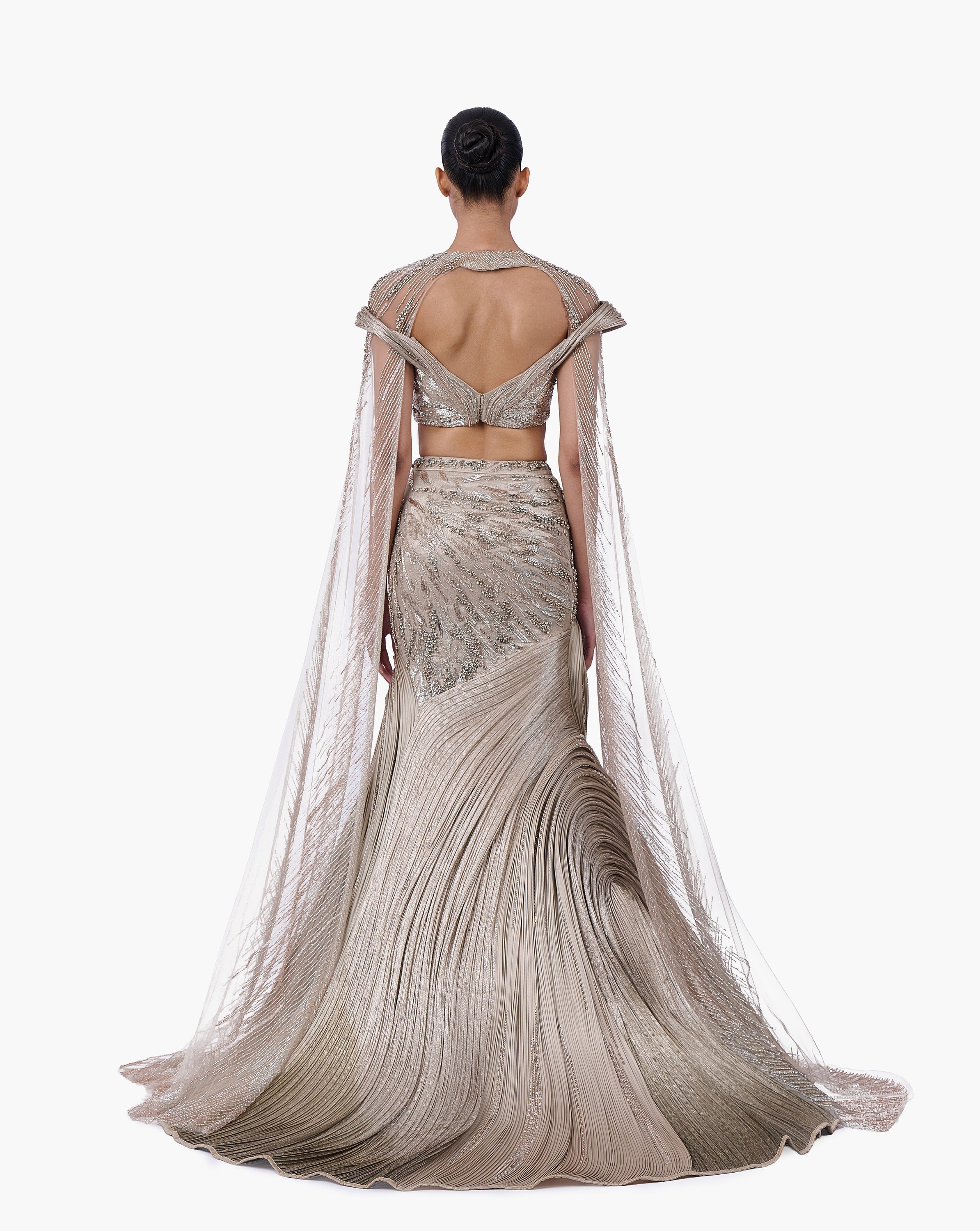 The Brocade Lehenga Set with Cape