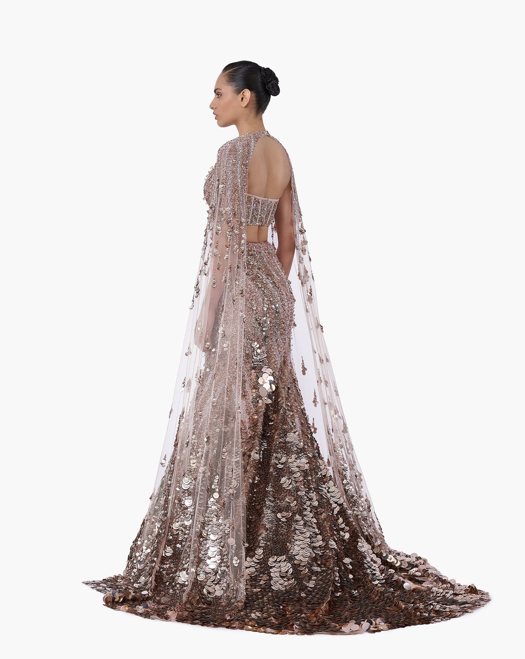 Crystallised Scale Lehenga