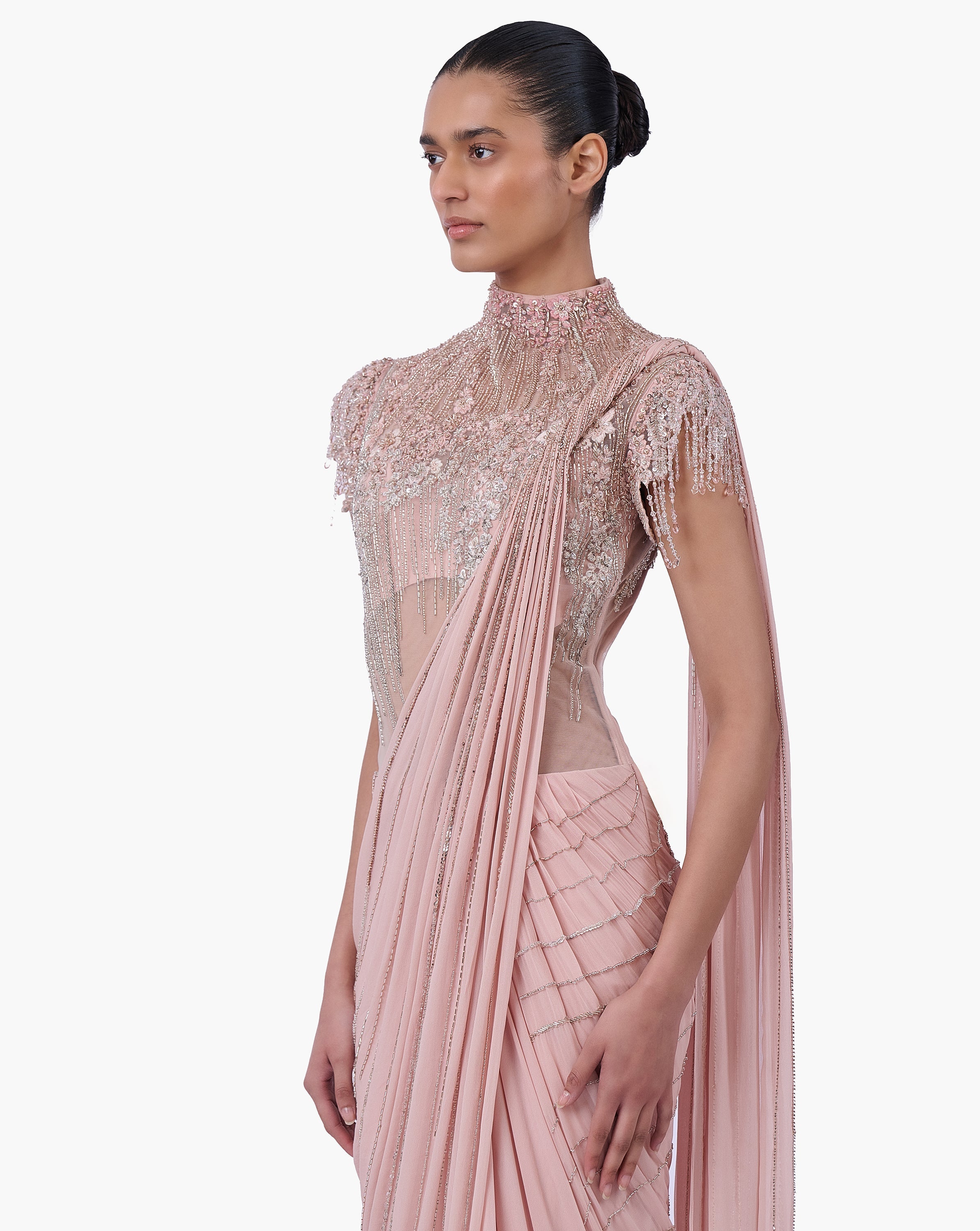 The Blush Sovereign Saree Gown