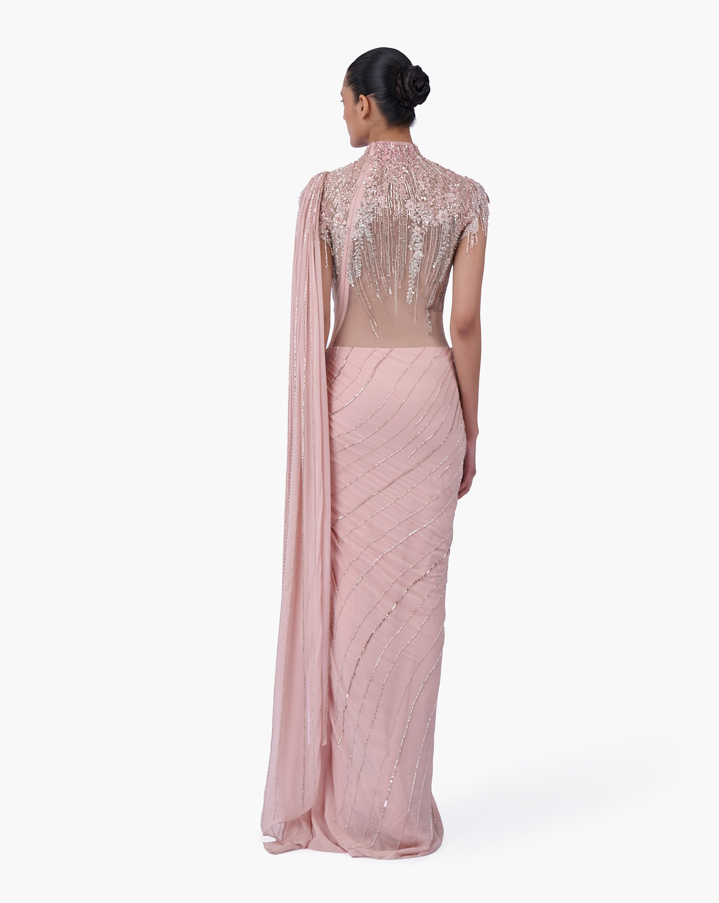 The Blush Sovereign Saree Gown