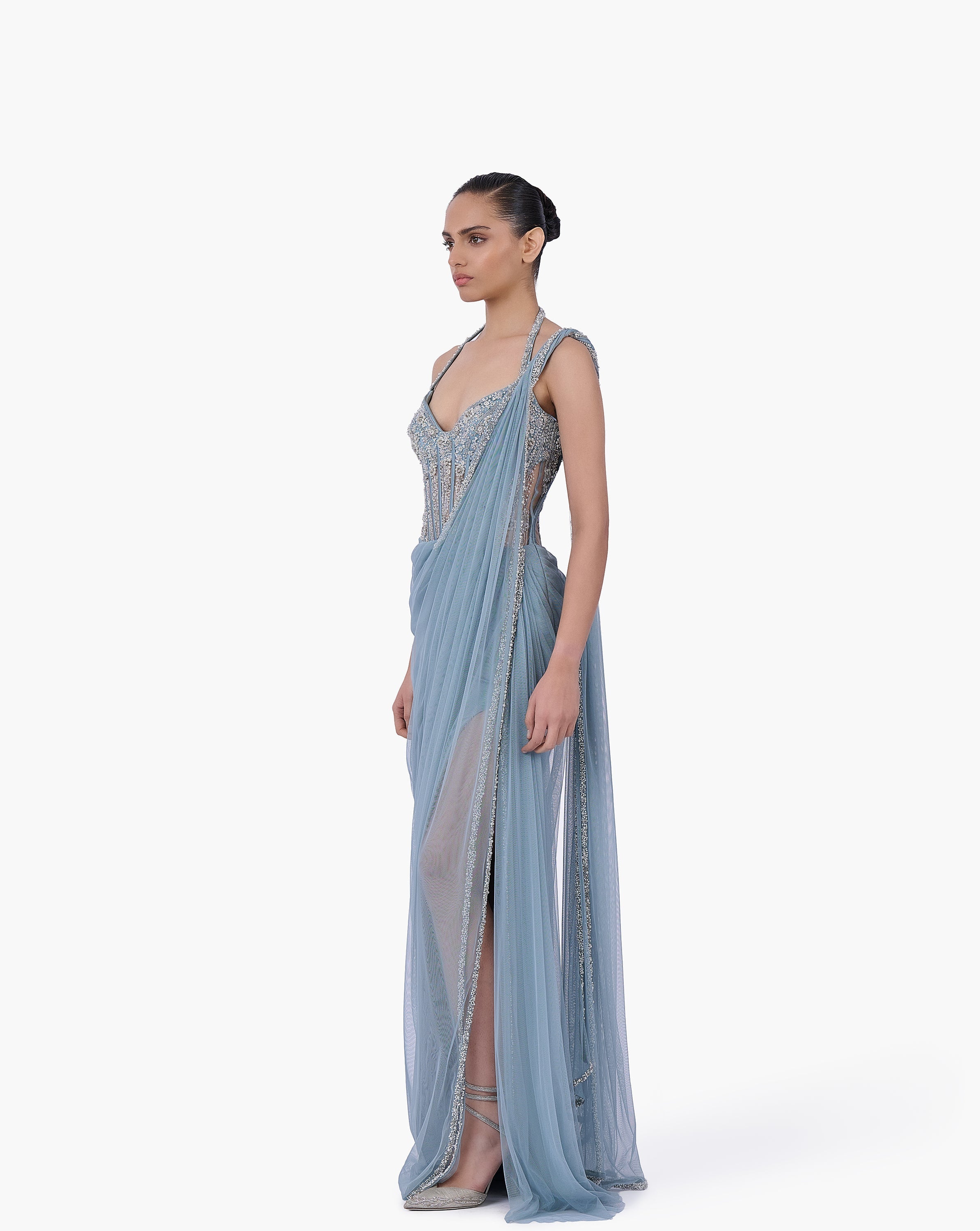 The Skydust Saree Gown