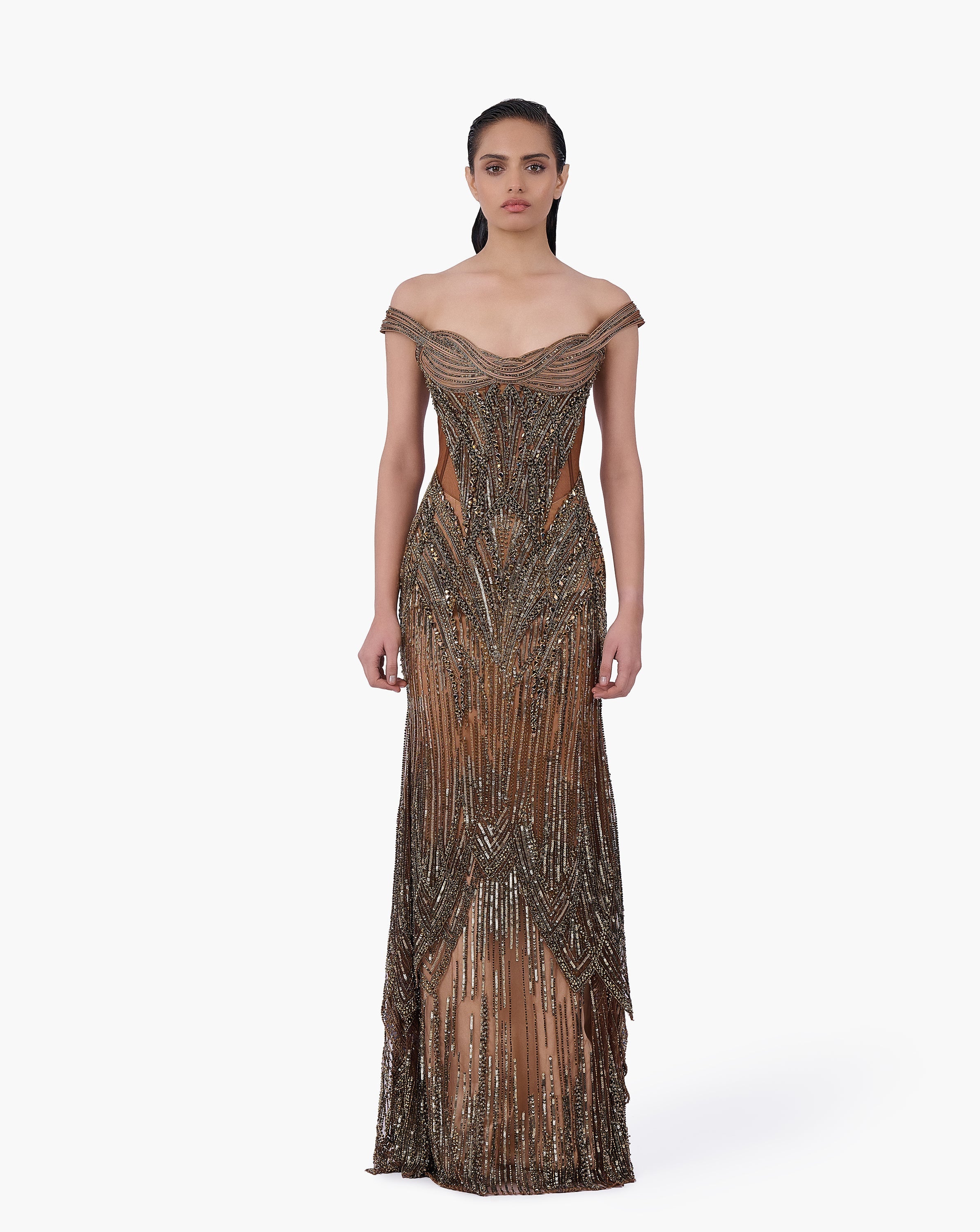 The Regalia Net Gown