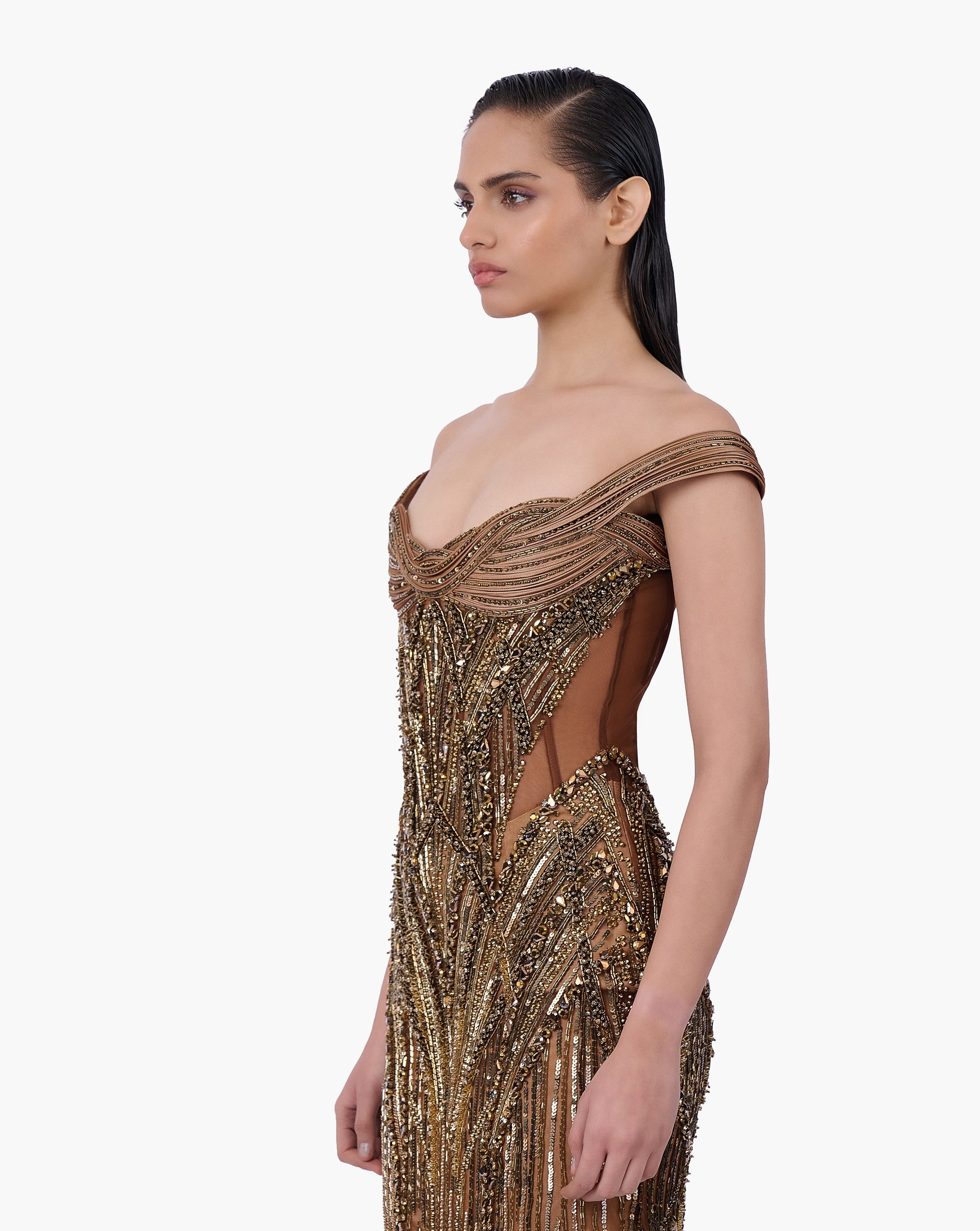 The Regalia Net Gown