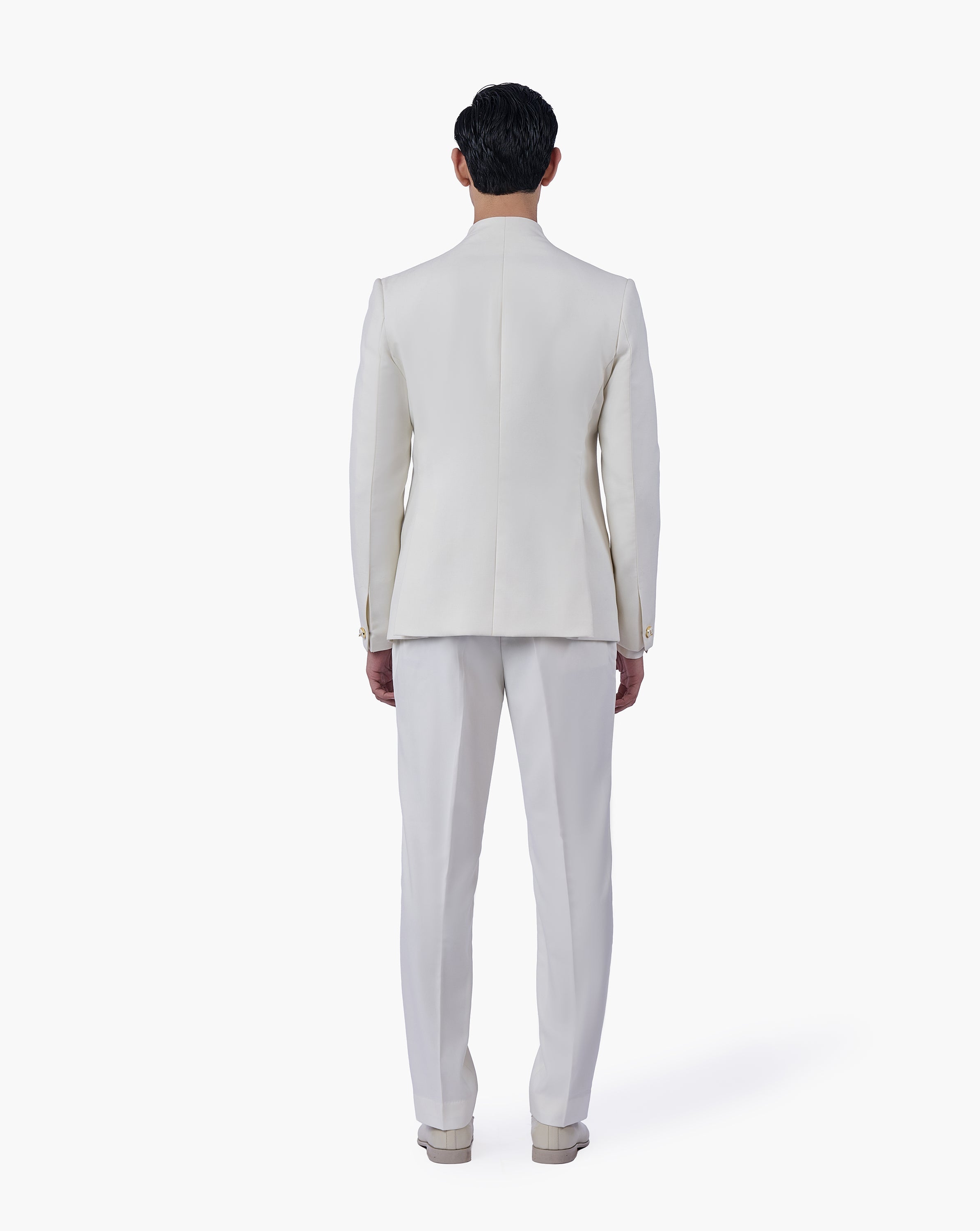 Ecru Stag Crest Bandhgala