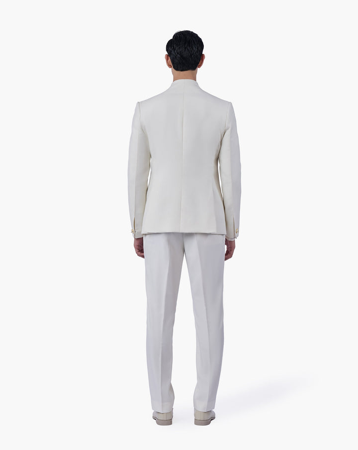 Ecru Stag Crest Bandhgala