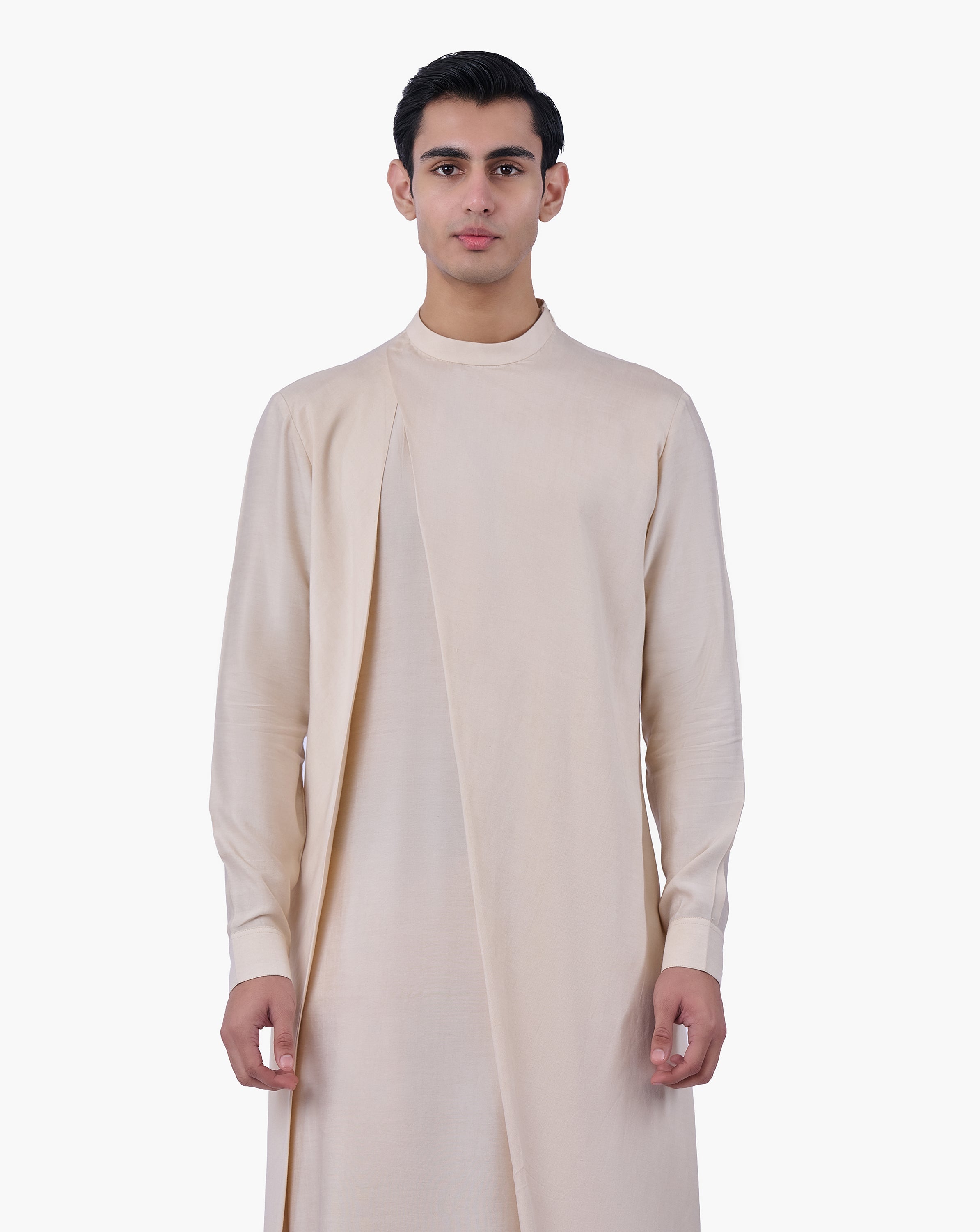 Champagne Drape Kurta Set