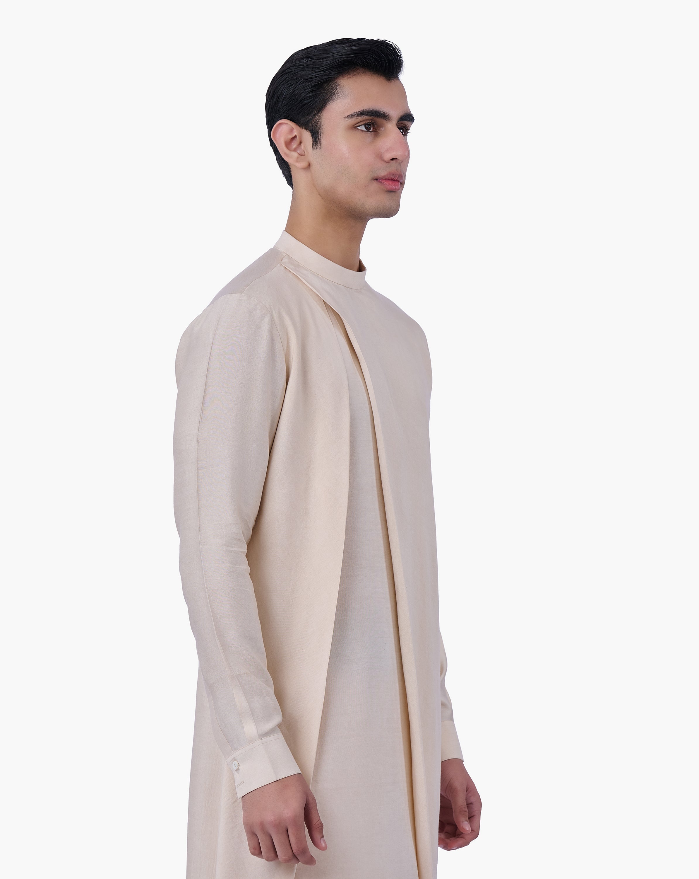 Champagne Drape Kurta Set
