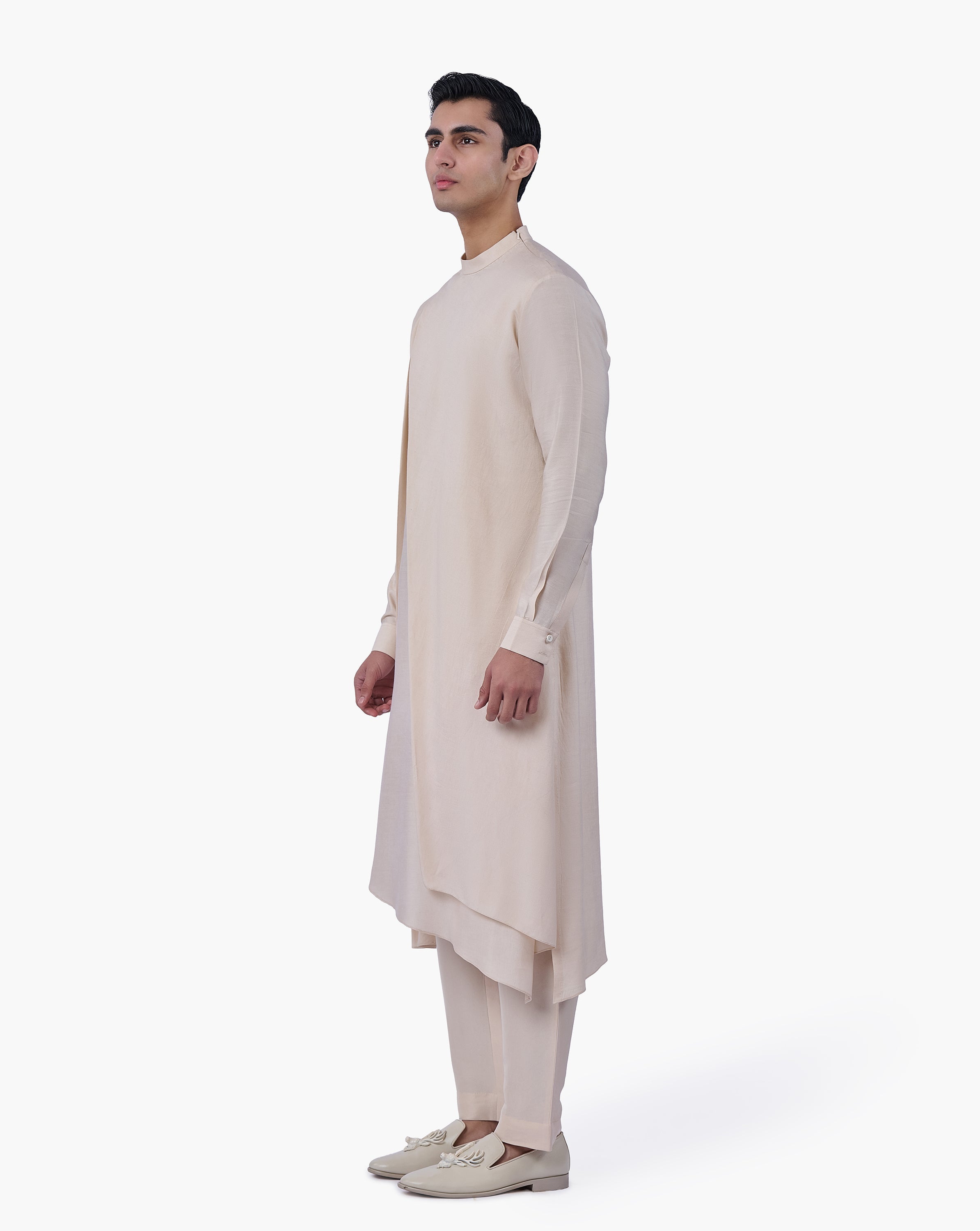 Champagne Drape Kurta Set