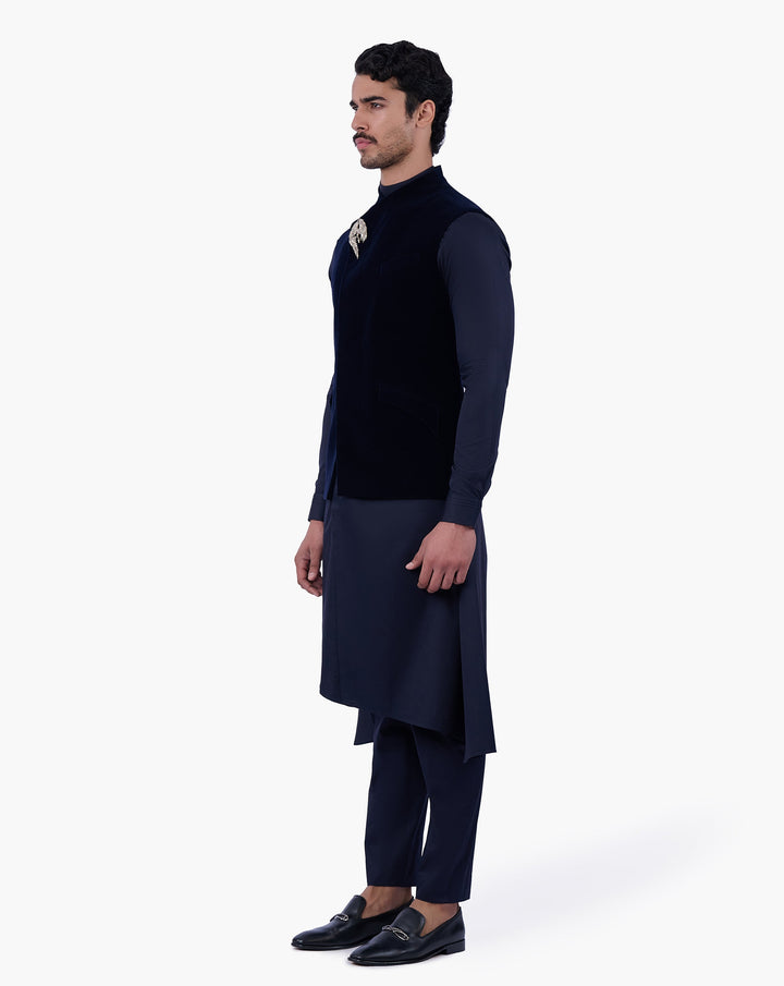 Midnight Velvet Eclipse Nehru Jacket