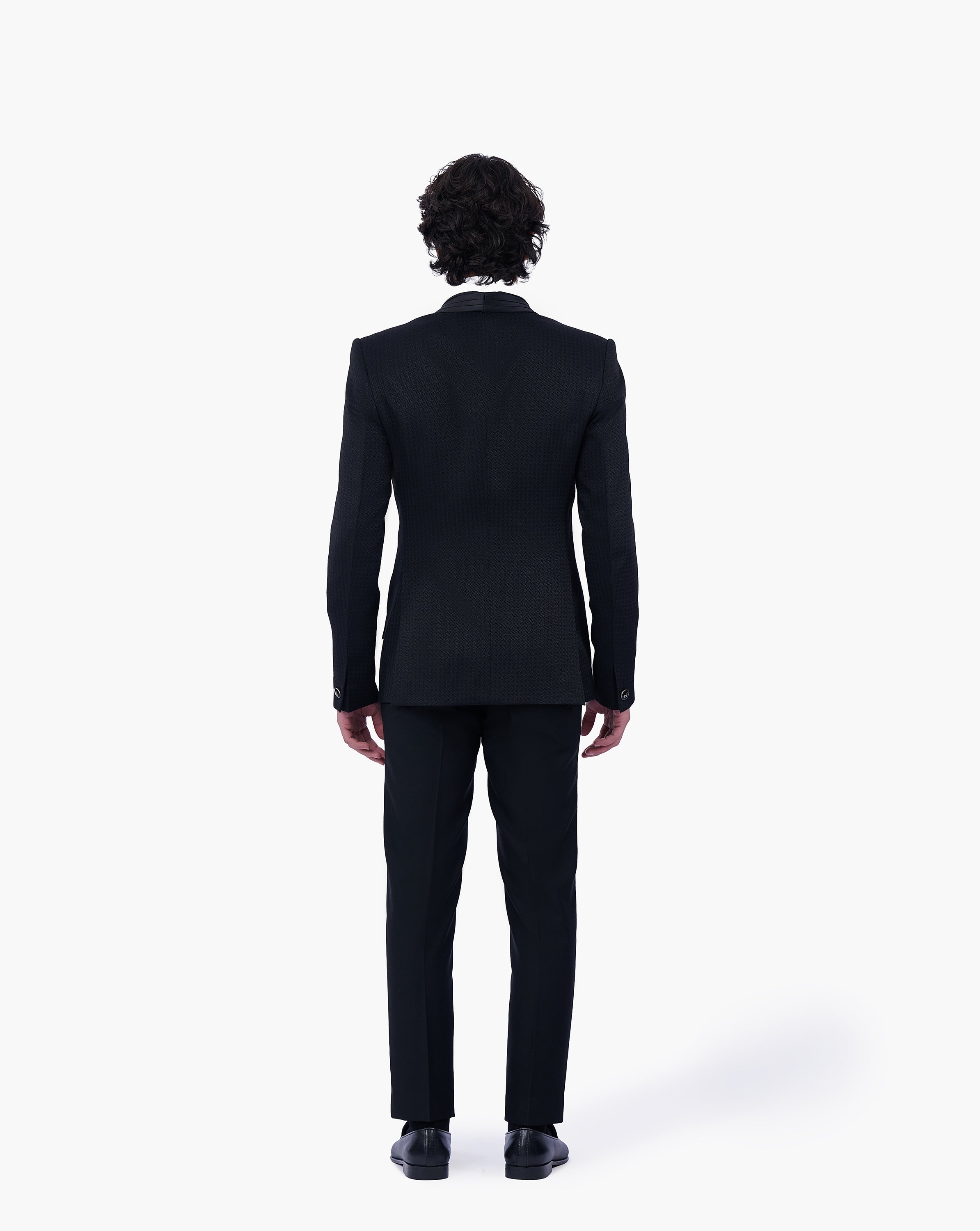 Tonal Geometric Jacquard Tuxedo