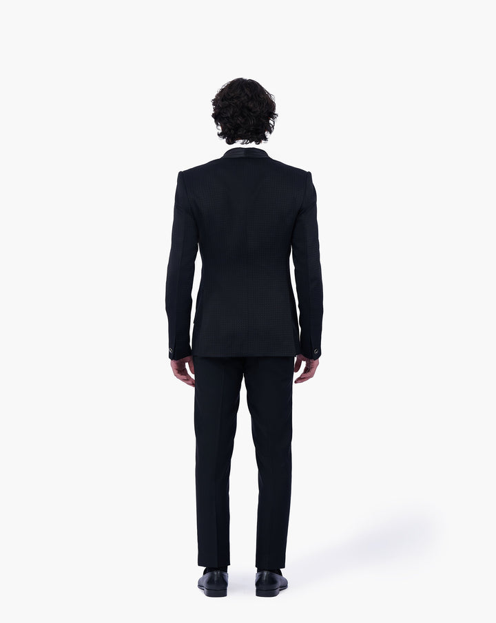 Tonal Geometric Jacquard Tuxedo