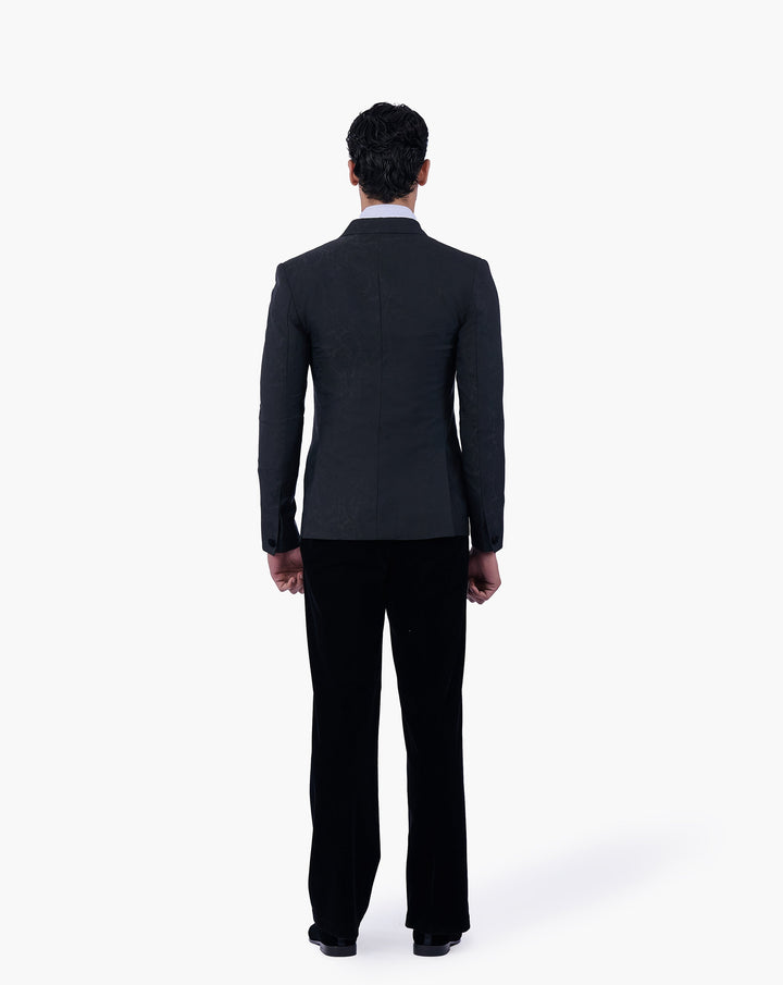 Tonal Paisley Double-Breasted Tuxedo