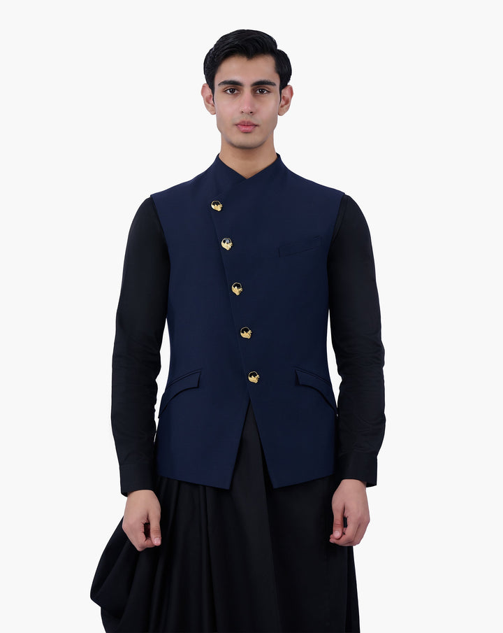 Midnight Regalia Nehru Jacket