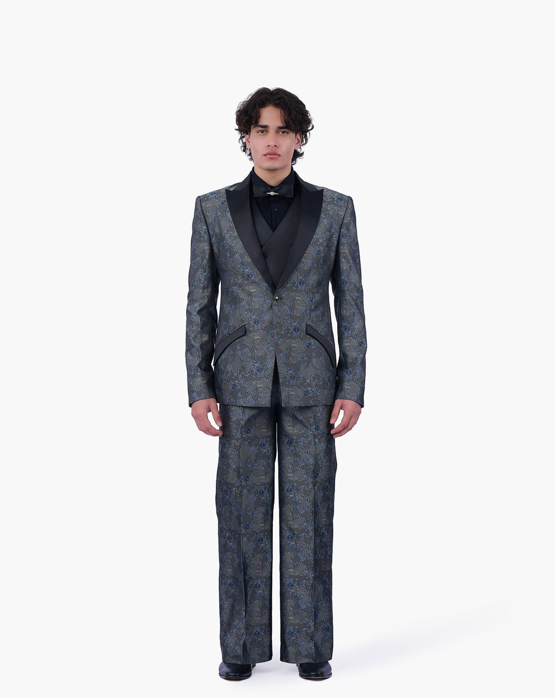 Metallic Paisley Jacquard Trousers