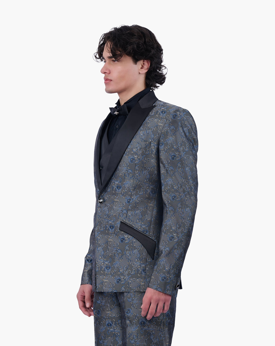 Metallic Paisley Jacquard Tuxedo