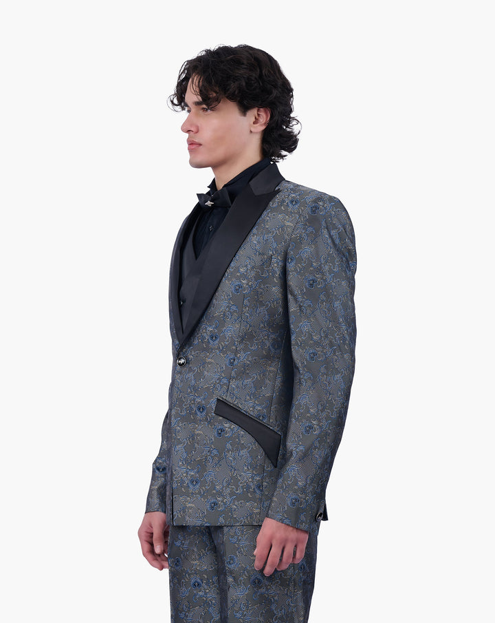 Metallic Paisley Jacquard Tuxedo