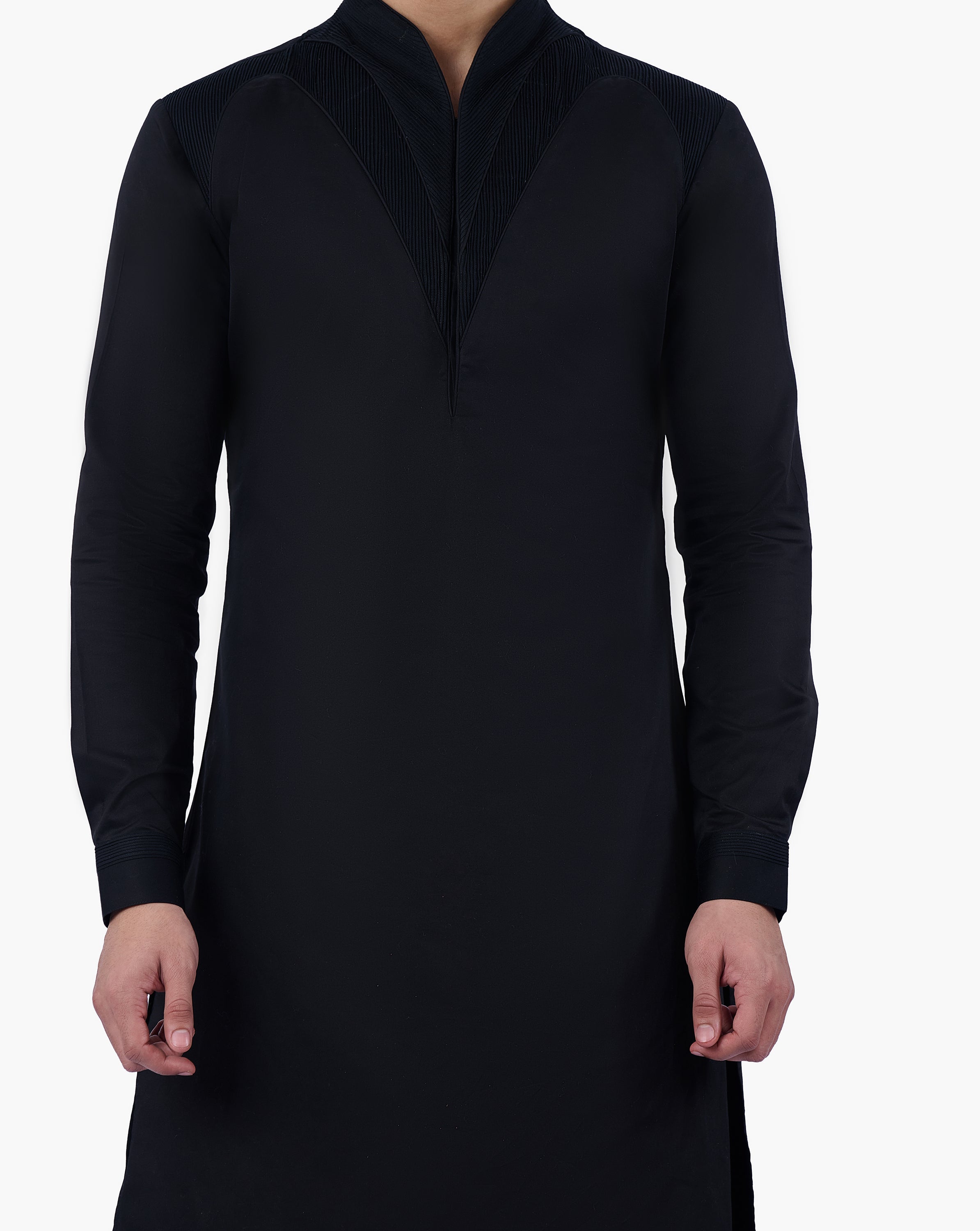 Noir Pintuck Kurta Set