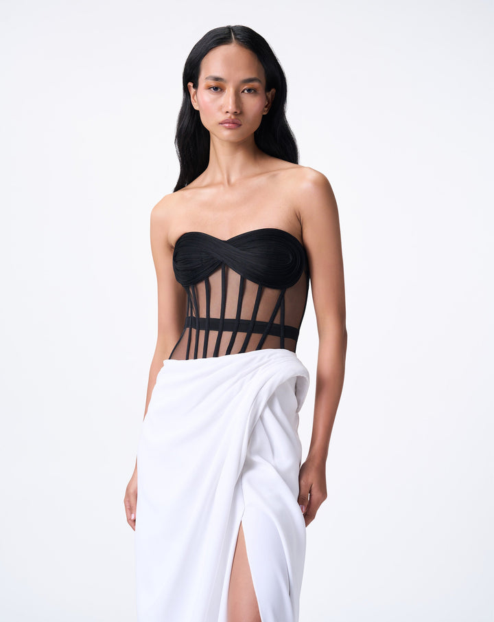 Dichrome Sculpted Corset Gown