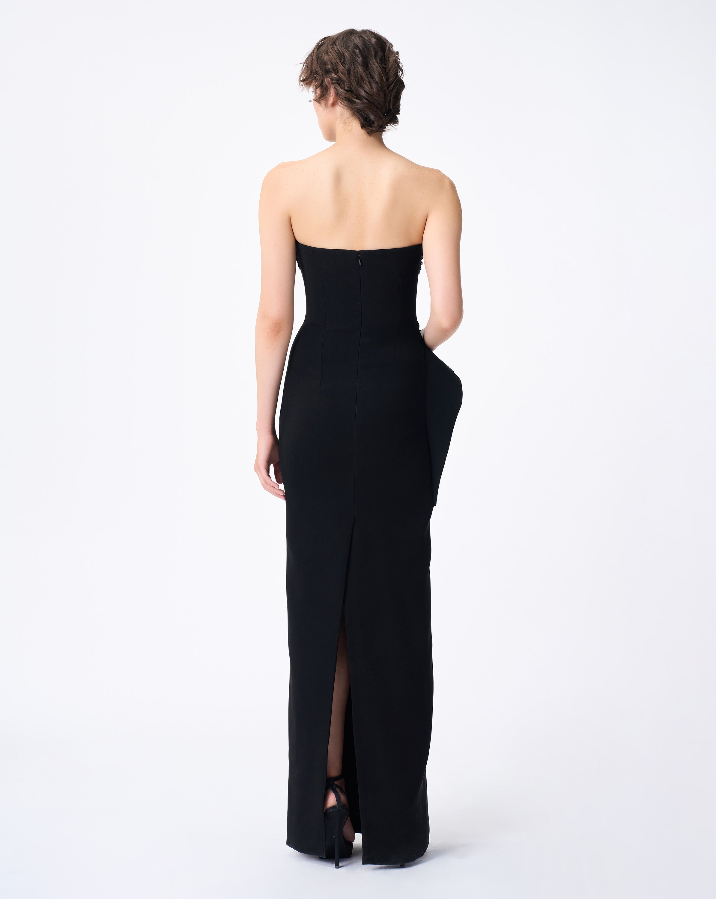 Dripping Crystal Column Gown