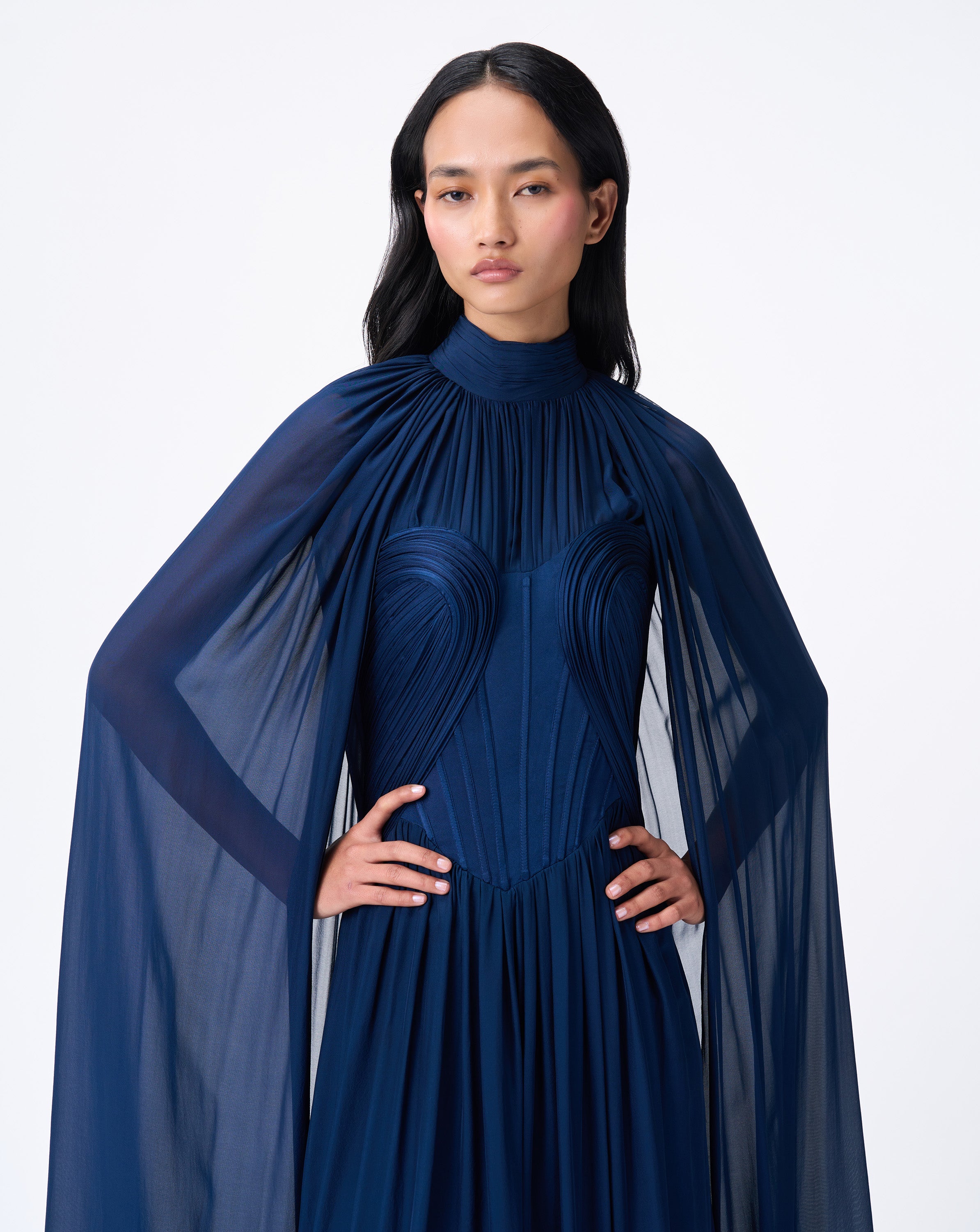 Midnight Sculpted Gown