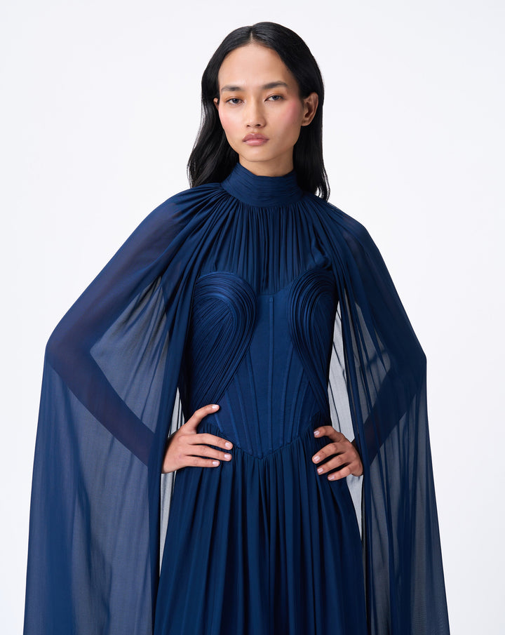 Midnight Sculpted Gown