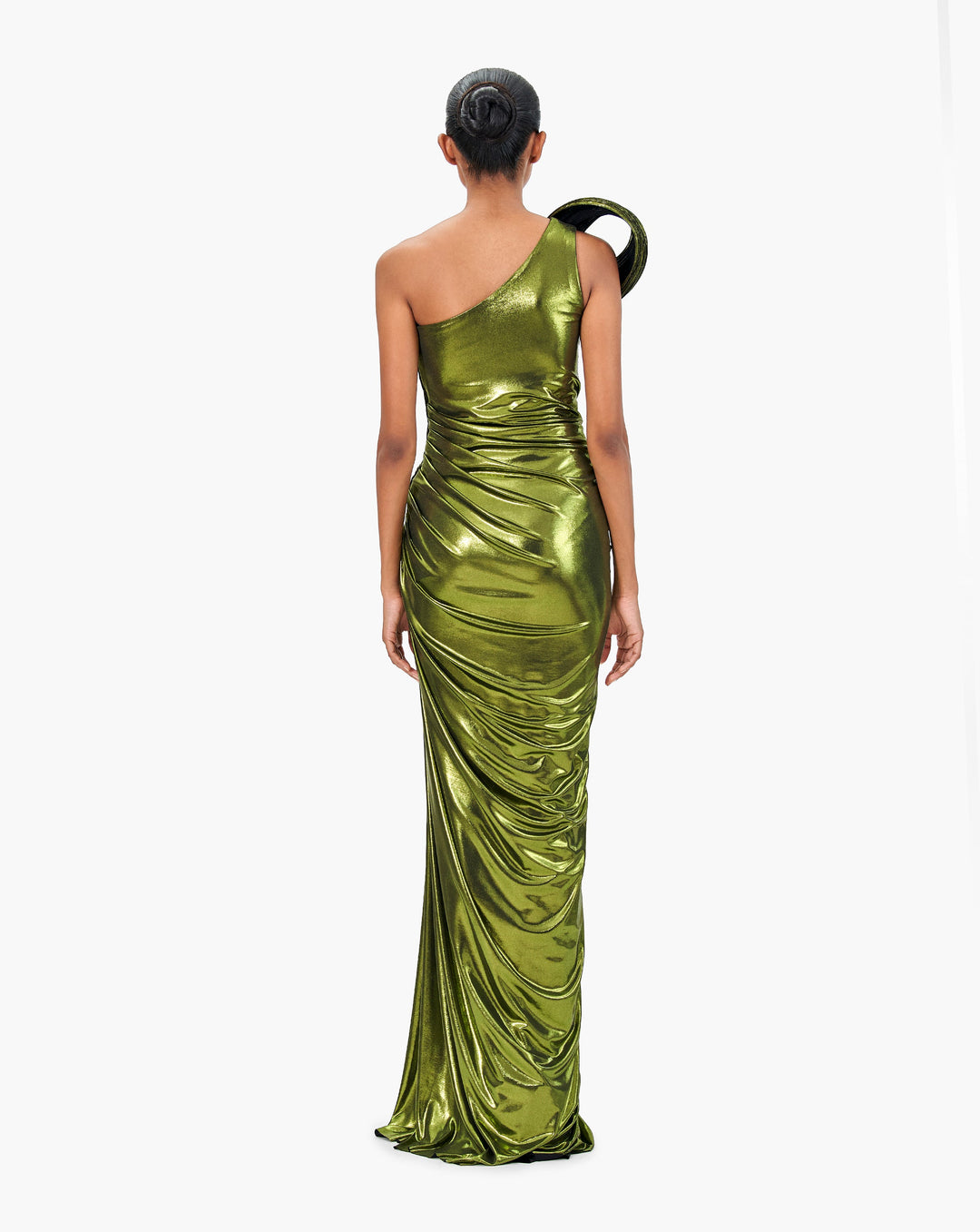 The Infinite Sculpted Shoulder Draped Gown