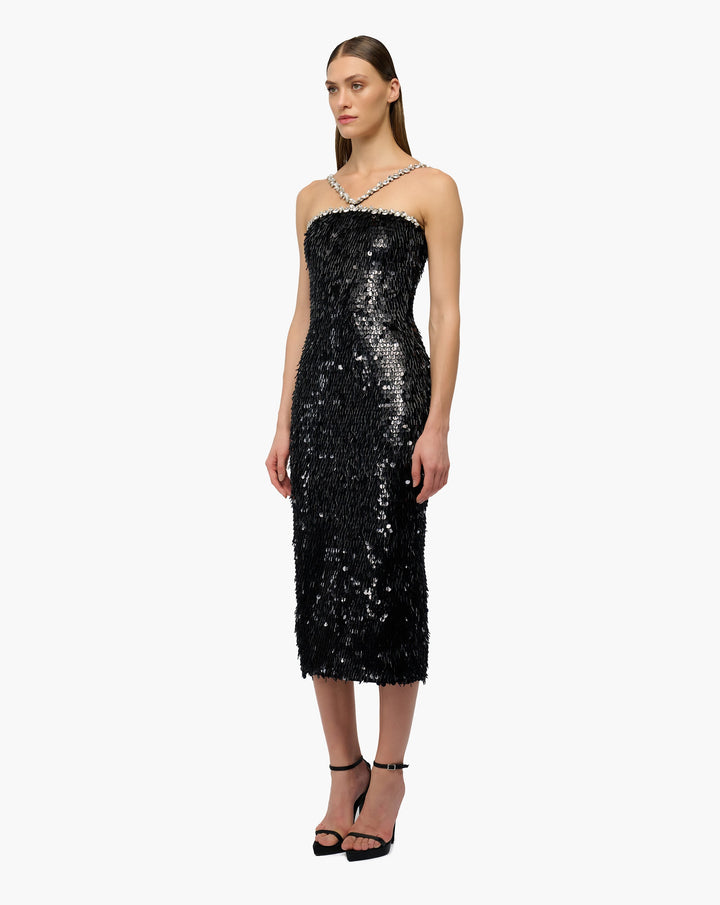 Crystal Fringe Midi