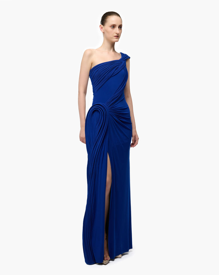 Nova One Shoulder Draped Gown
