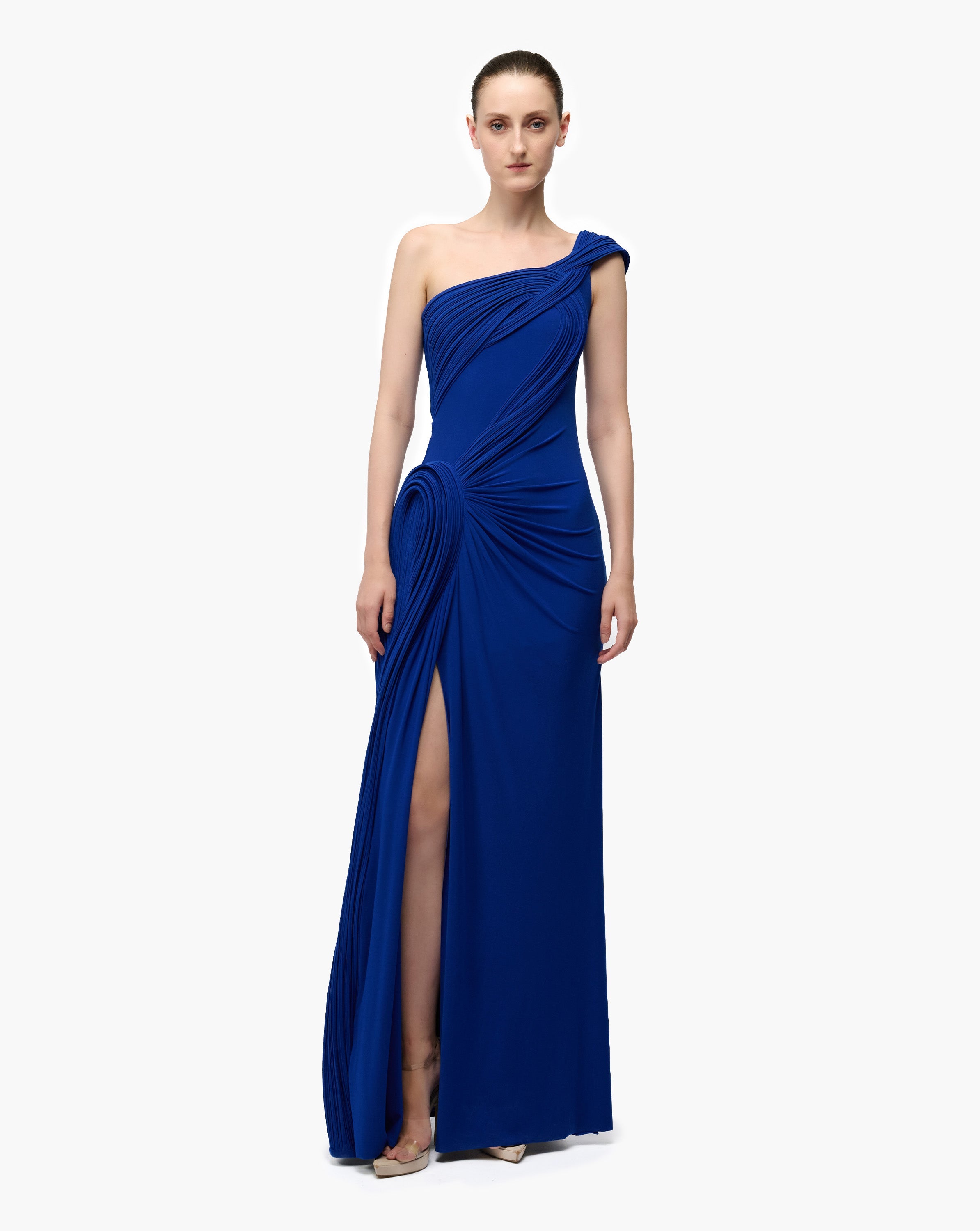 Nova One Shoulder Draped Gown