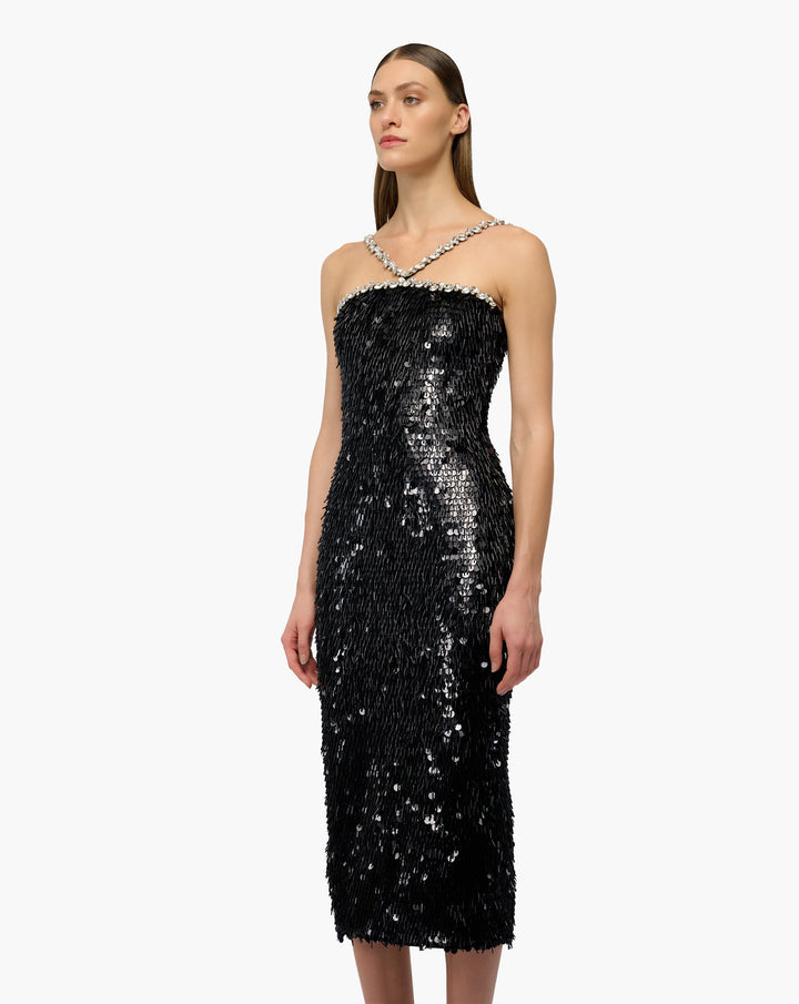 Crystal Fringe Midi