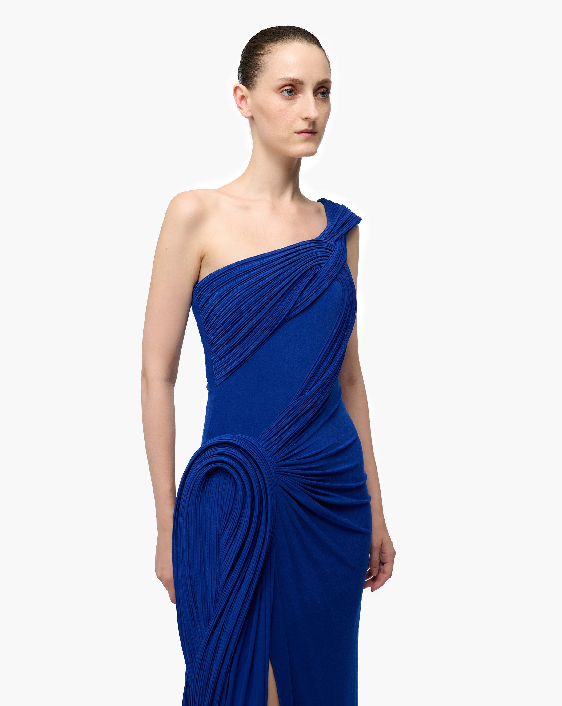 Nova One Shoulder Draped Gown