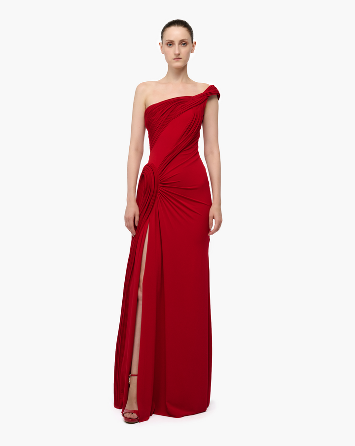 Nova One Shoulder Draped Gown