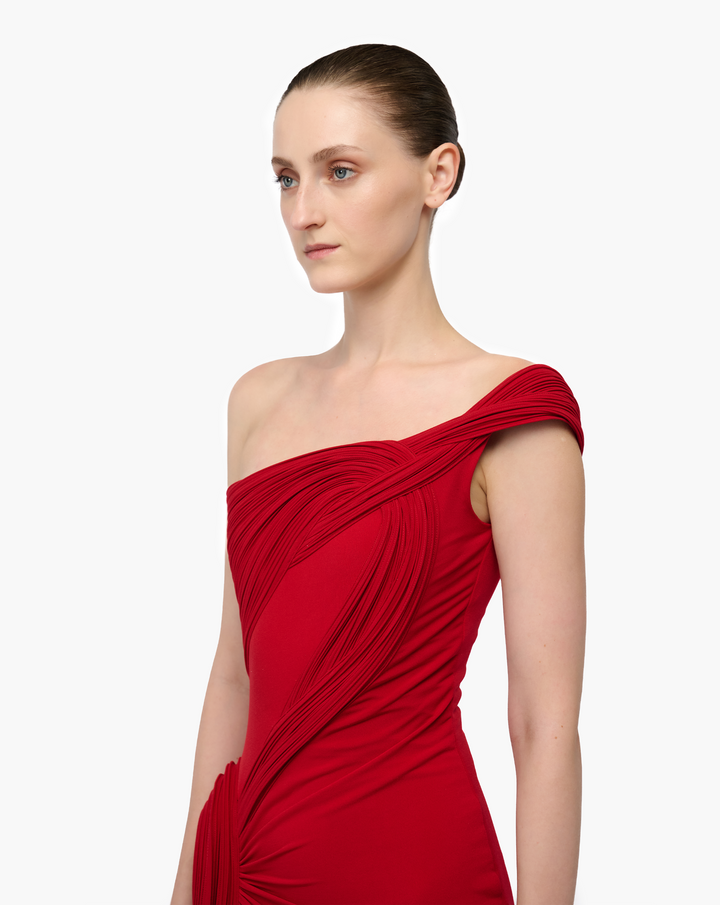 Nova One Shoulder Draped Gown
