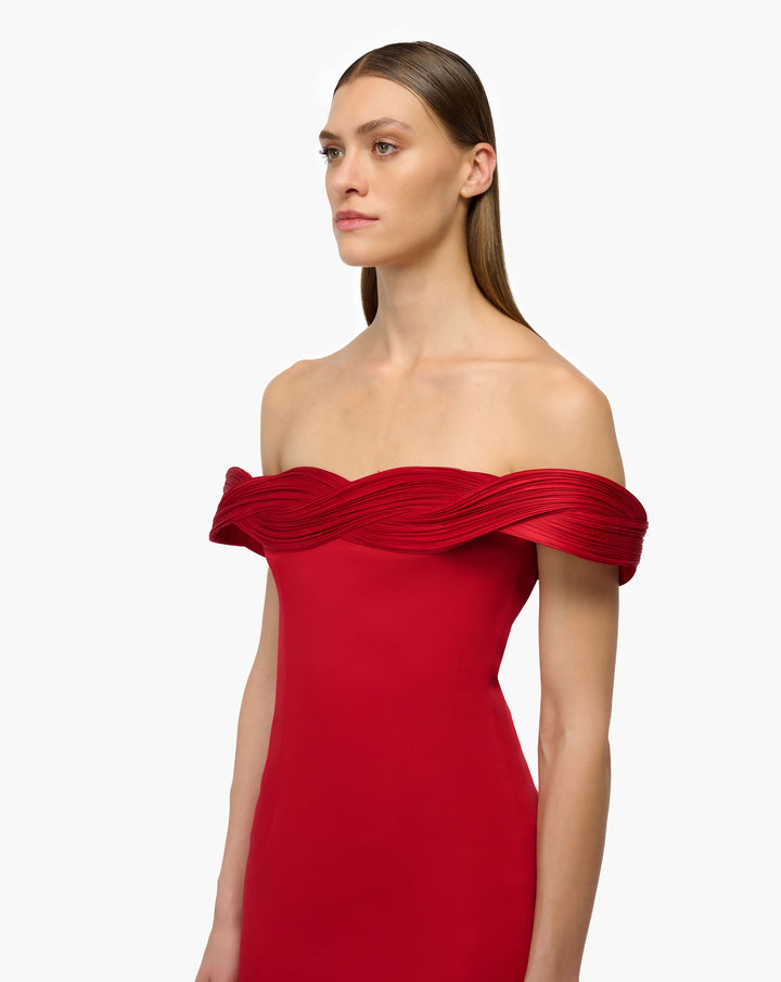 Orbital Sculpted Column Gown