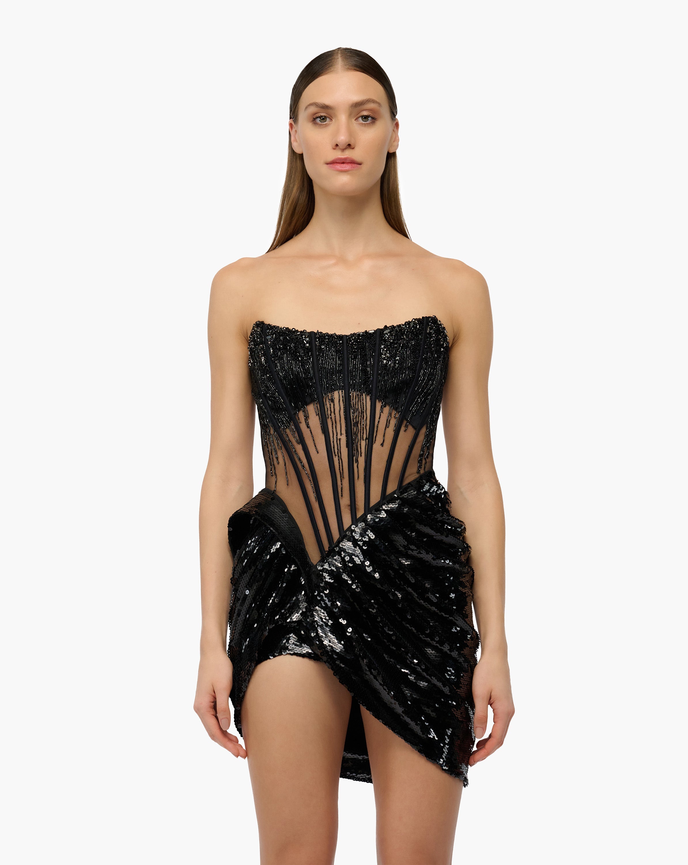 Celestial Corset Sequin Dress