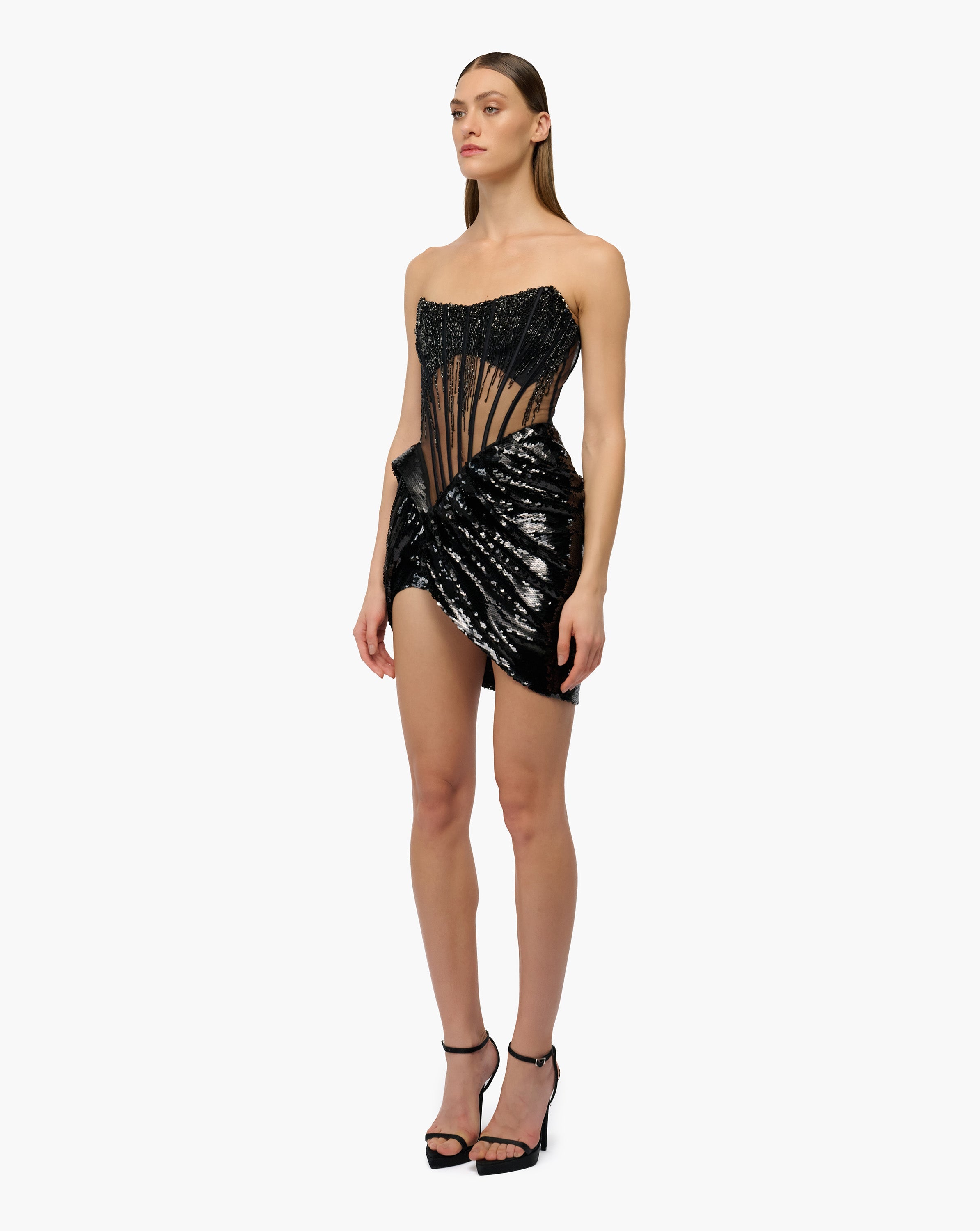 Celestial Corset Sequin Dress