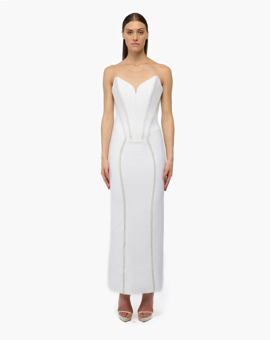 Petal Corset Midi Dress