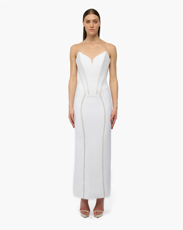 Petal Corset Midi Dress