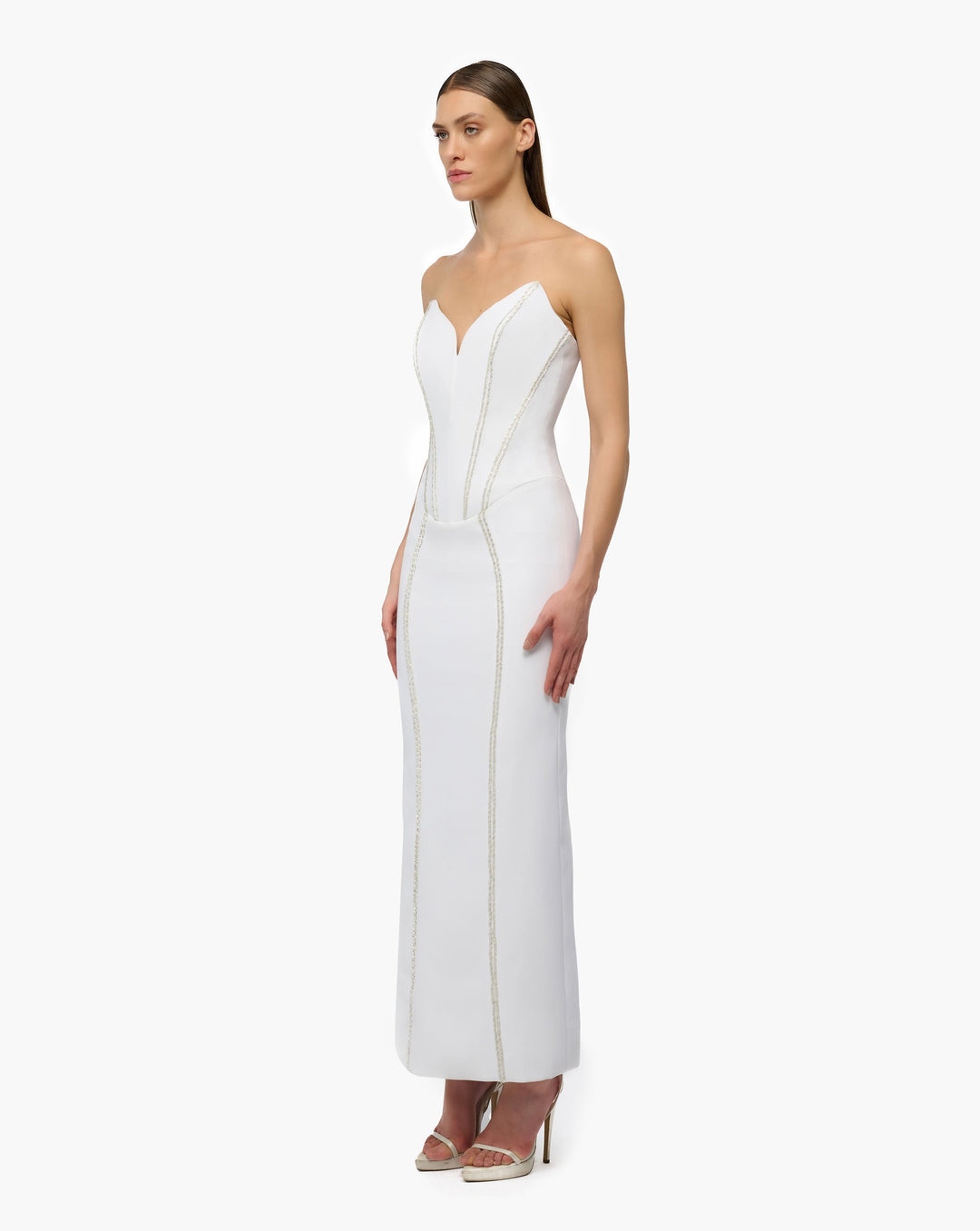 Petal Corset Midi Dress