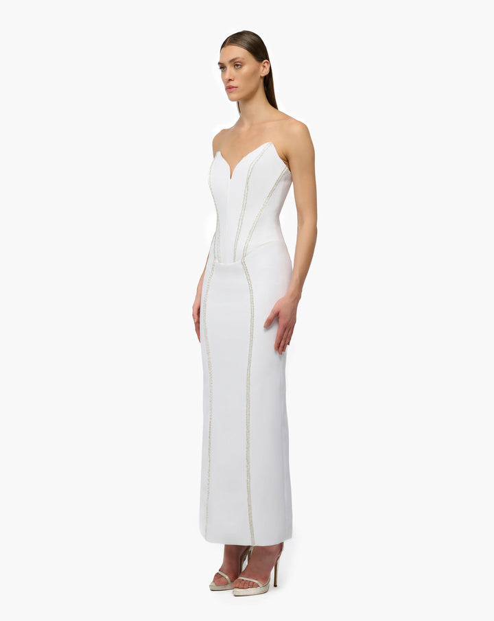 Petal Corset Midi Dress