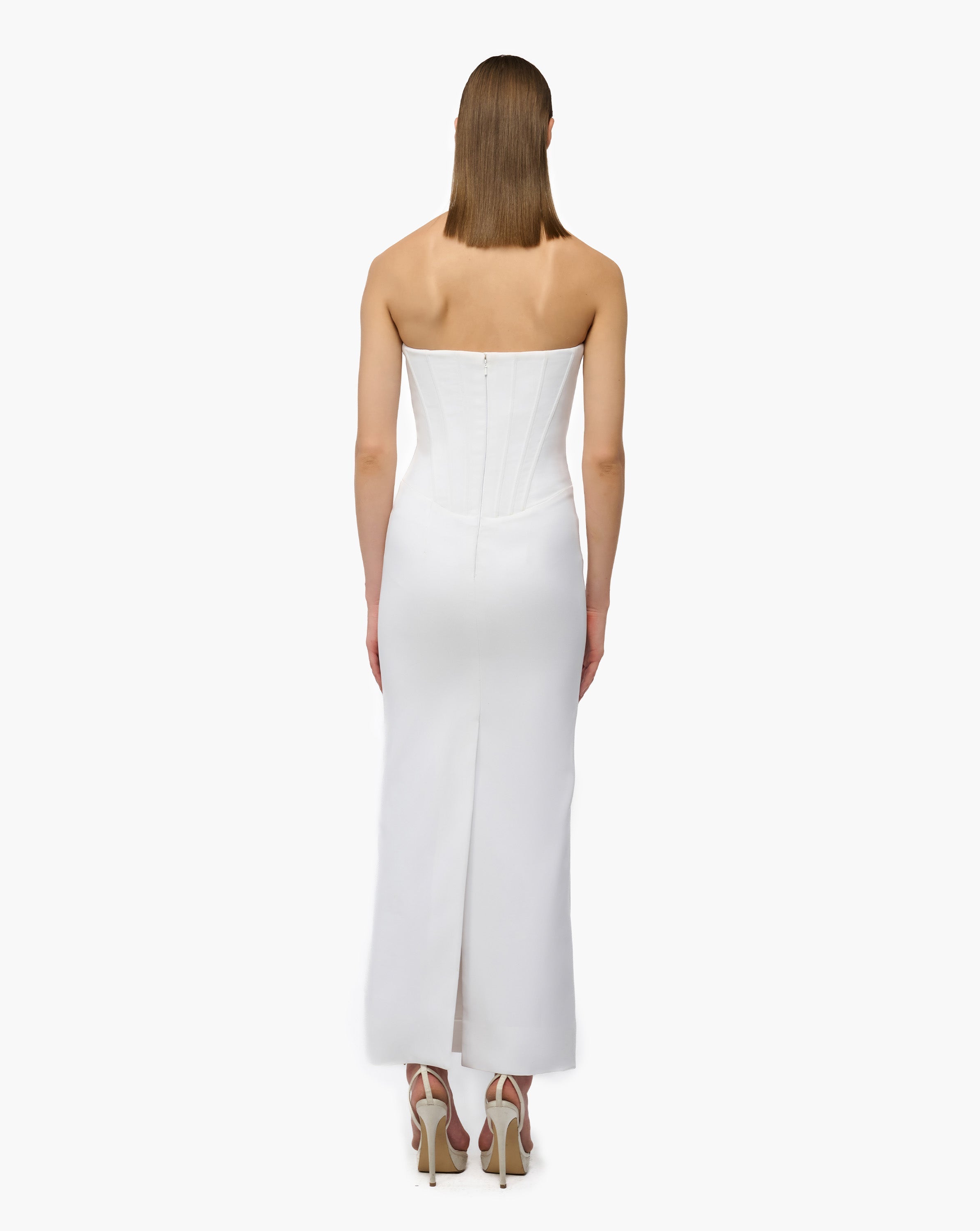 Petal Corset Midi Dress