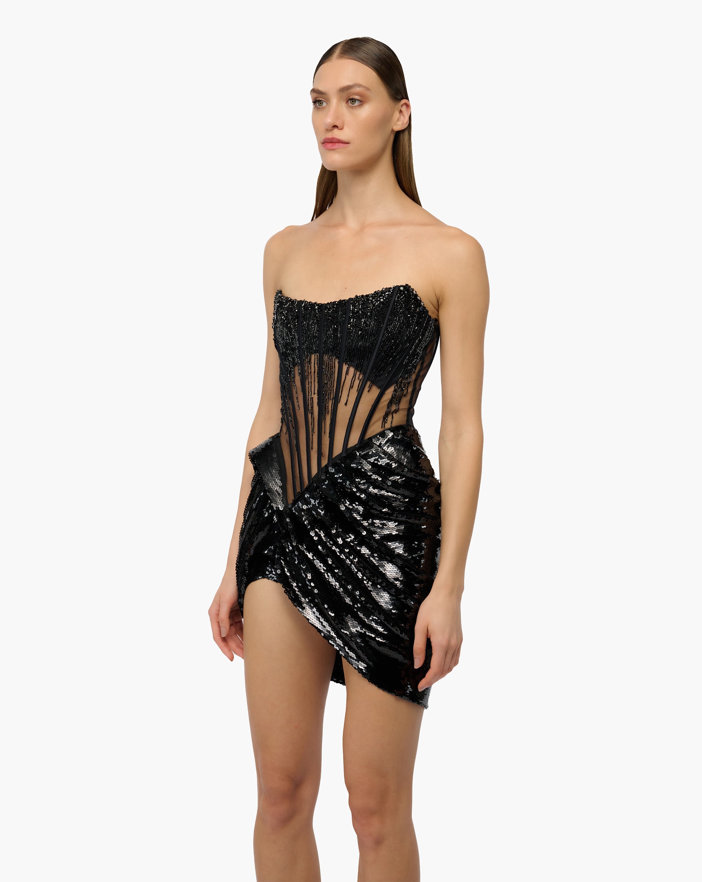 Celestial Corset Sequin Dress