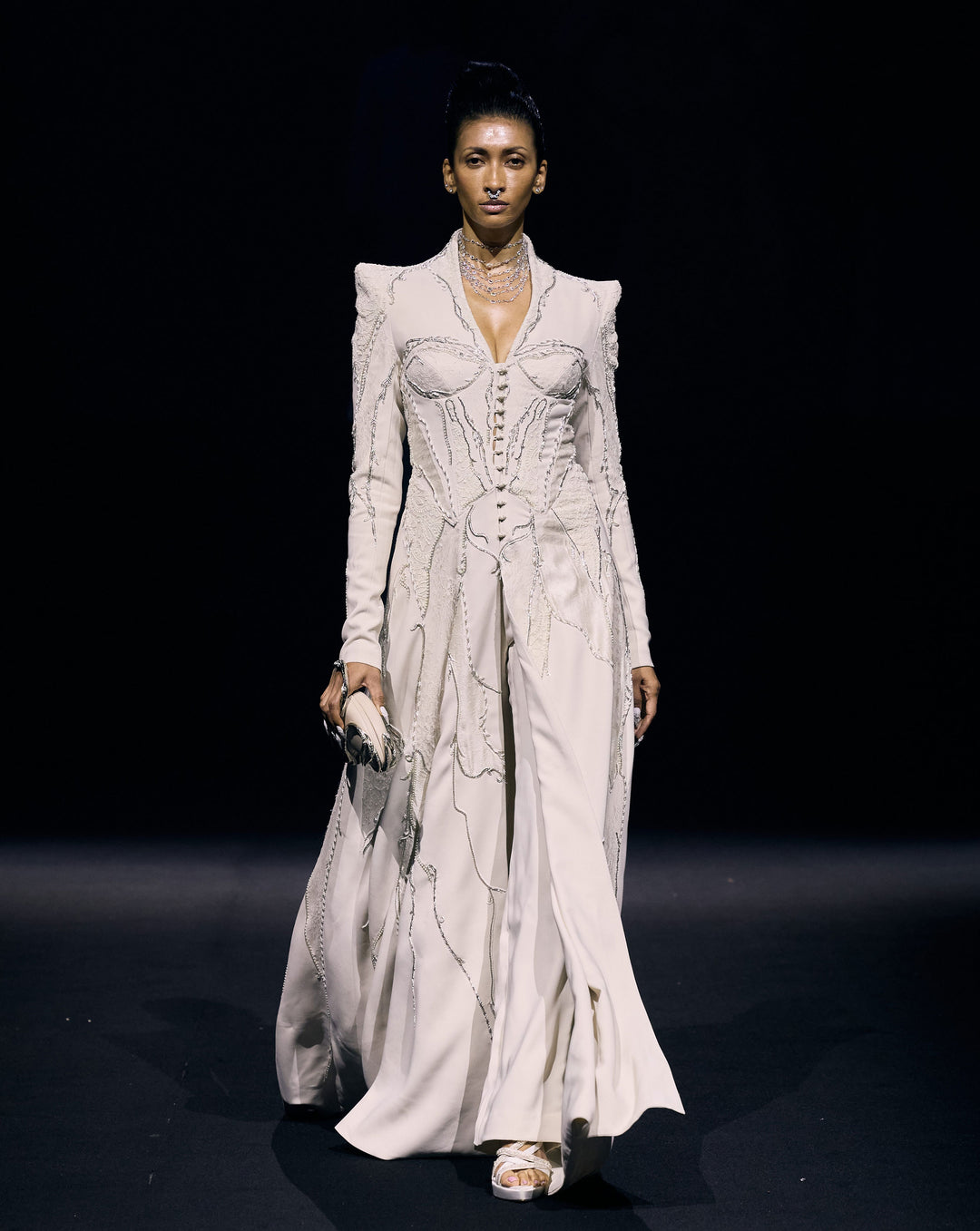Ornate Pearl Jacket Ensemble
