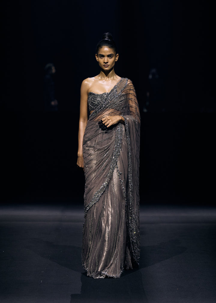 Orbital Web Saree