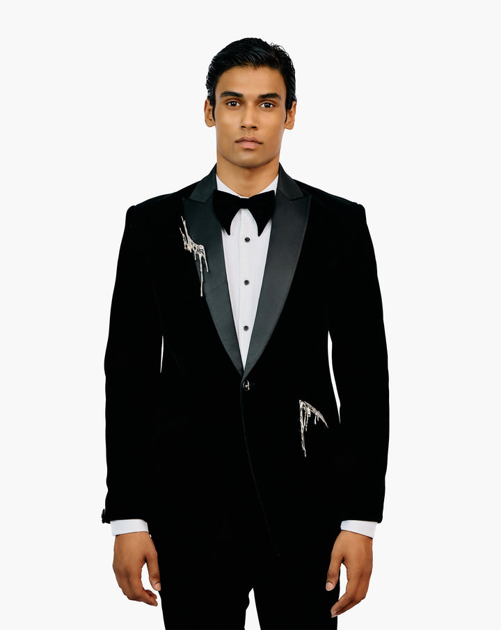 Metal Drip Velvet Tuxedo