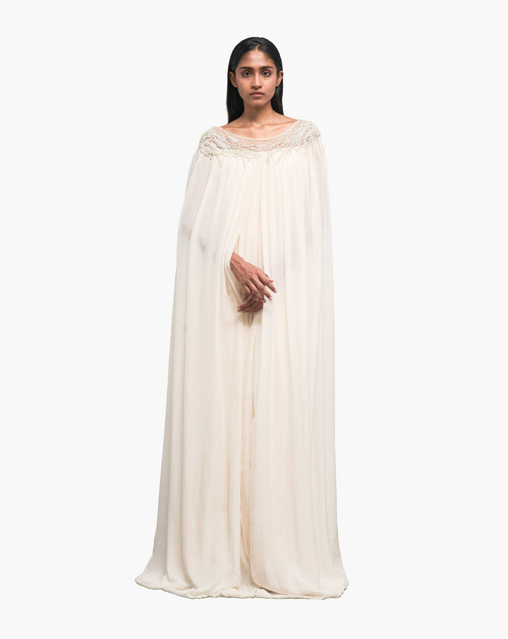 The Pearl White Waterfall Gown