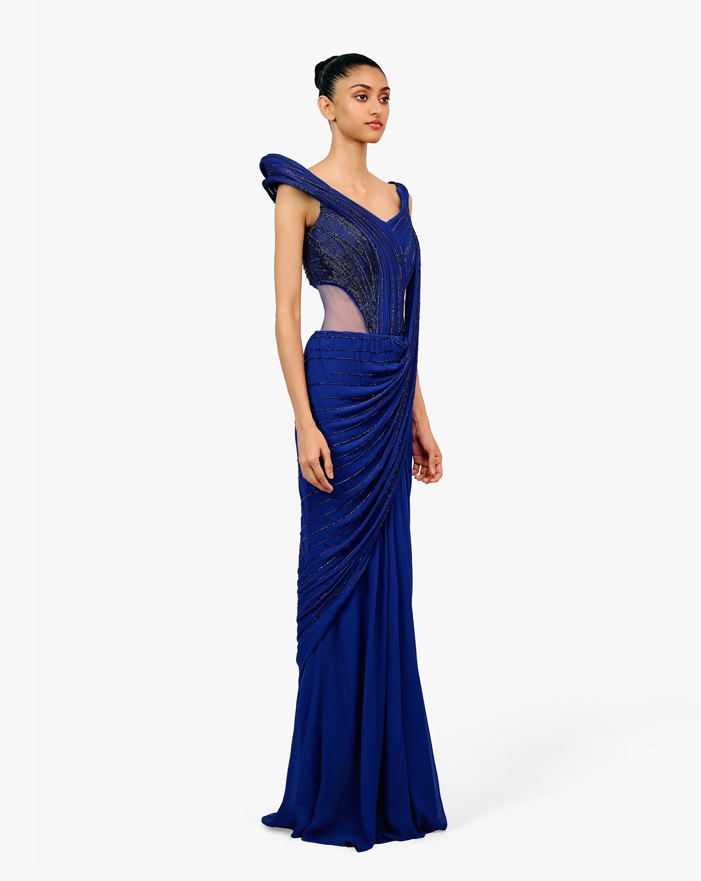The Cosmic Sculpt Saree